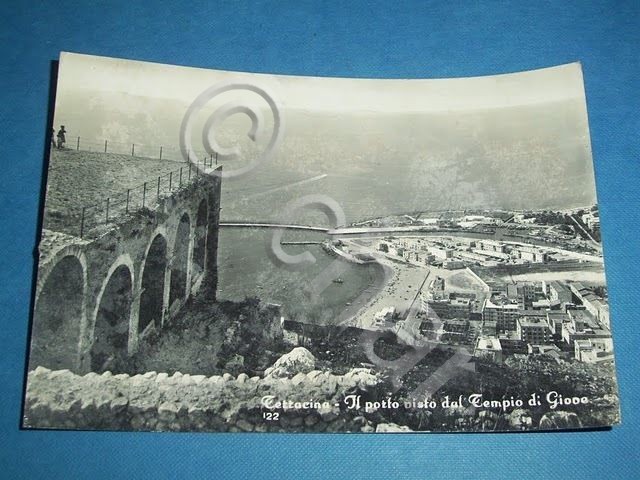 Cartolina Terracina - Il porto 1961.