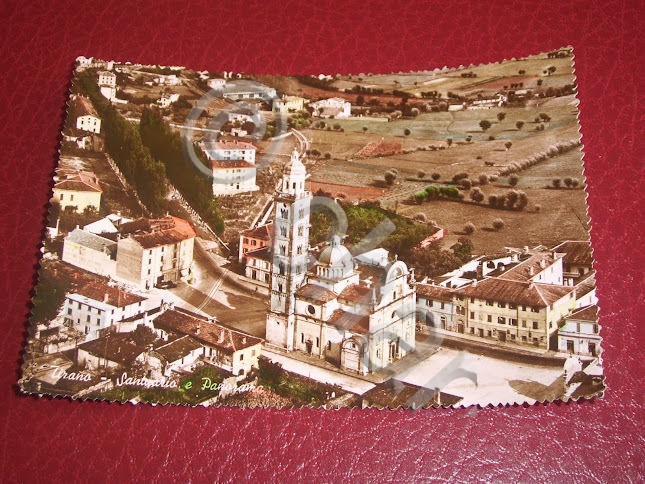 Cartolina Tirano - Santuario e Panorama 1951.