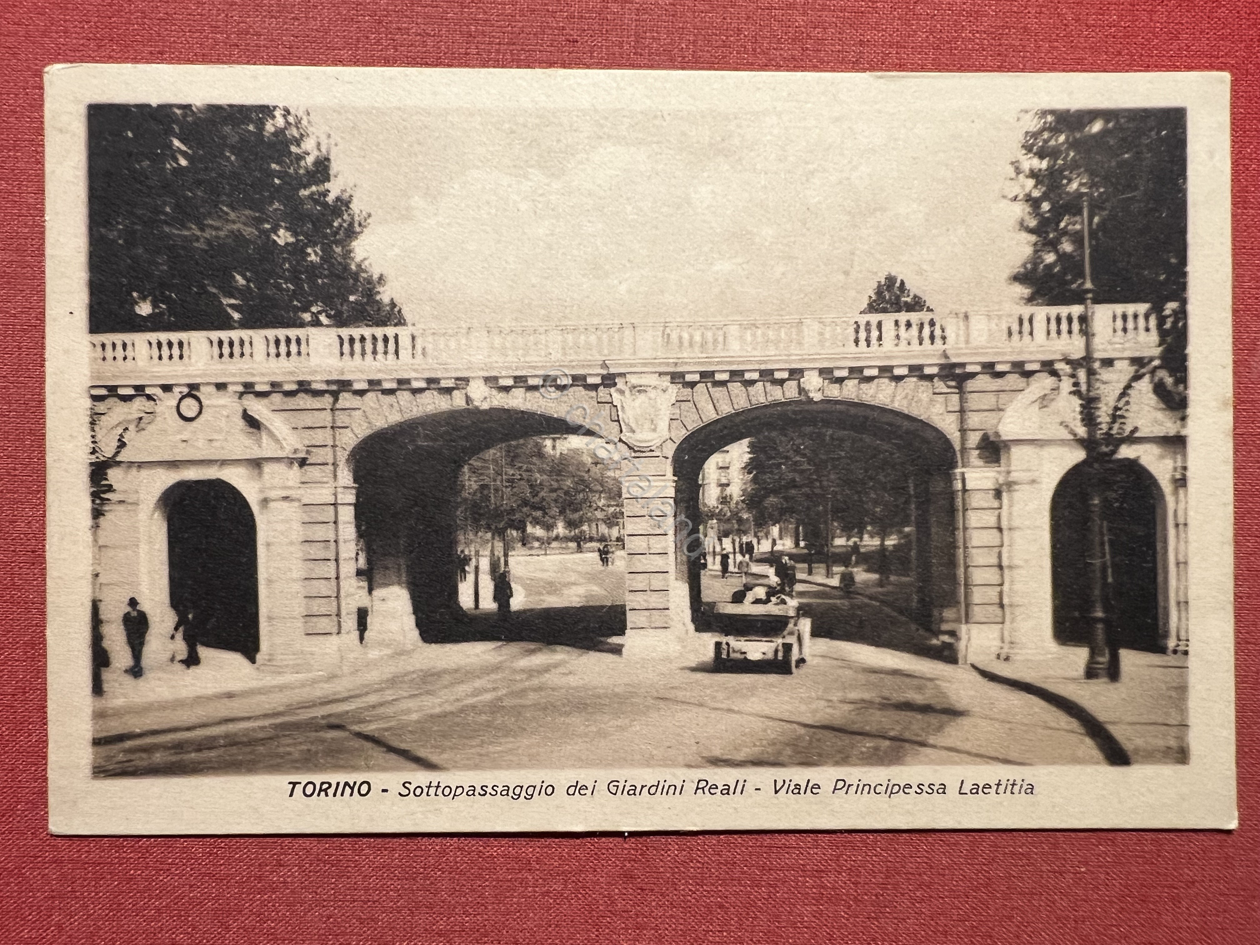 Cartolina Torino - Sottopassaggio dei Giardini Reali, Viale Princ. Laetitia …