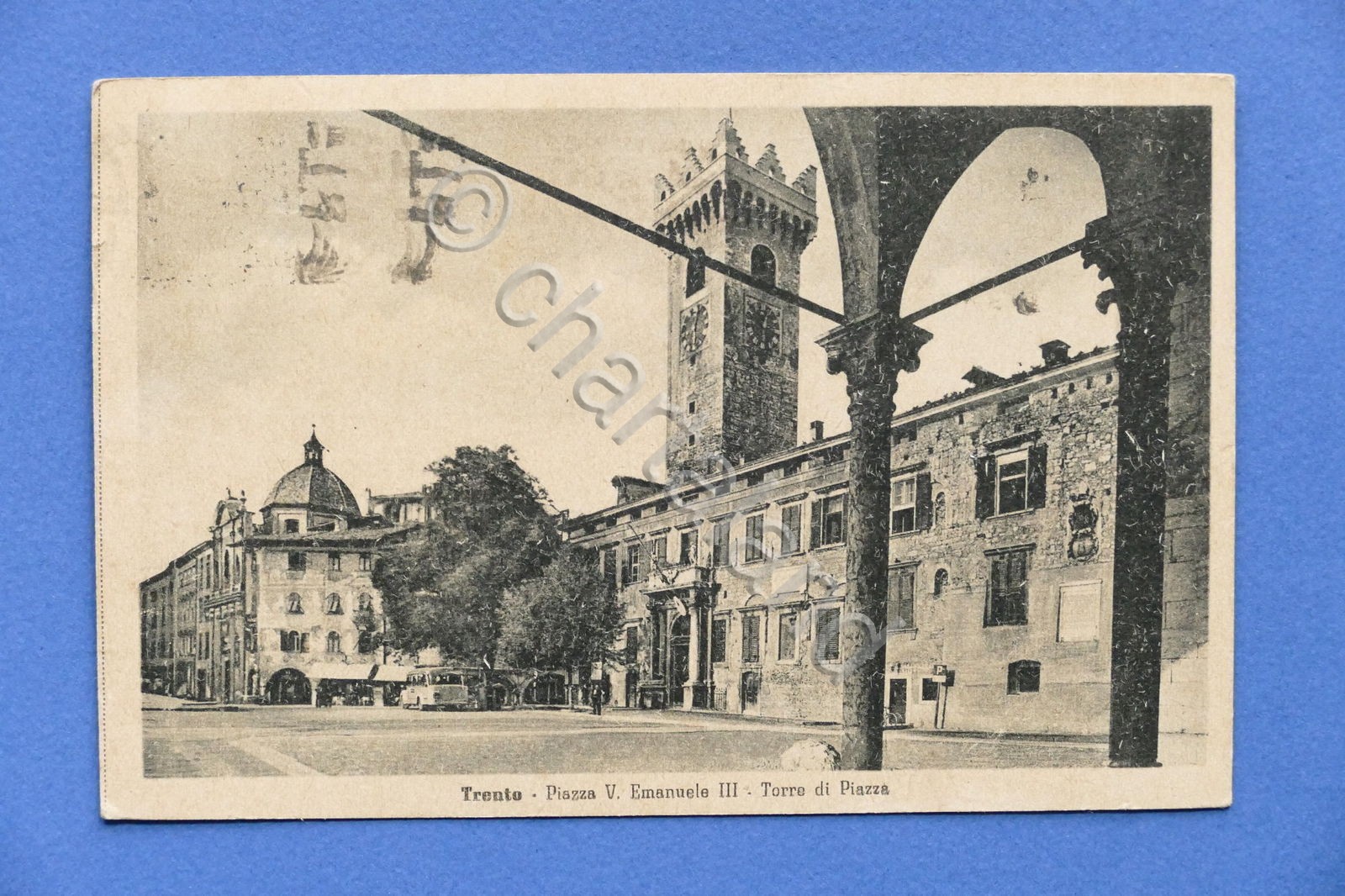 Cartolina Trento - Piazza Vittorio Emanuele III - Torre di …
