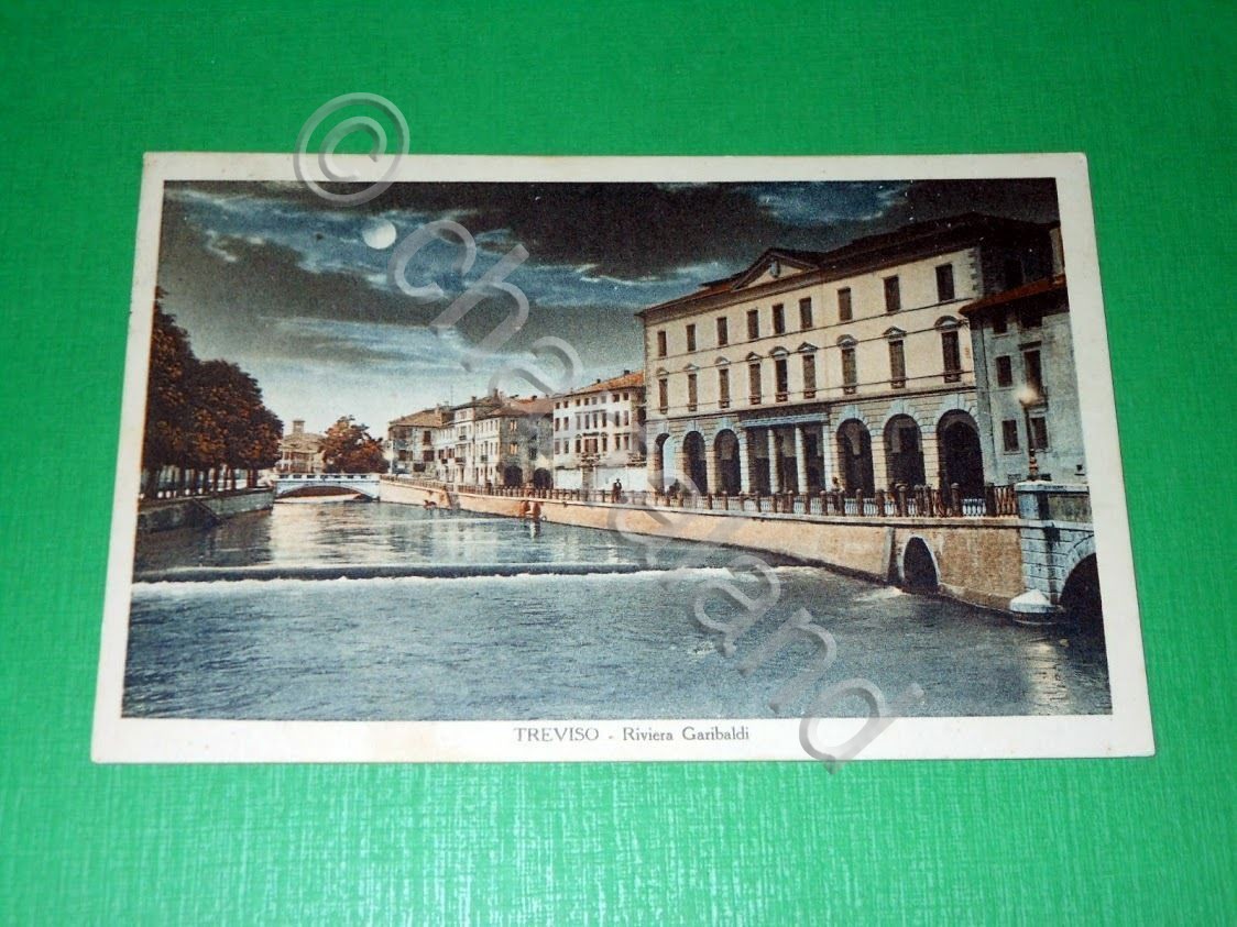 Cartolina Treviso - Riviera Garibaldi 1930 n. 1.