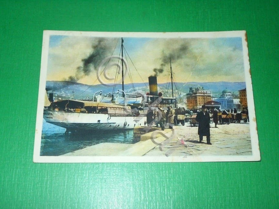 Cartolina Trieste - Riva del Mandracchio 1932.