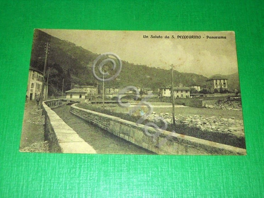 Cartolina Un saluto da S. Pellegrino - Panorama 1920 ca.