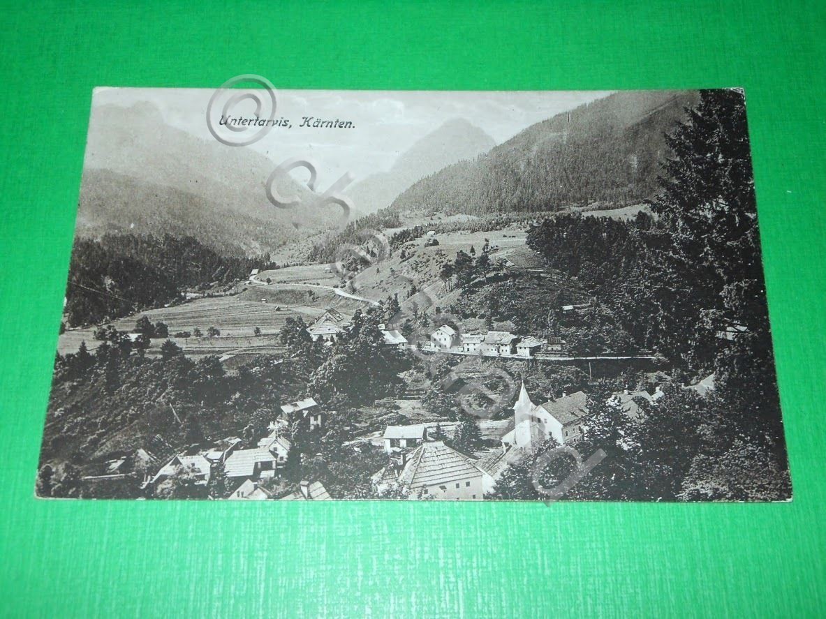 Cartolina Unter Tarvis - Tarvisio - Panorama 1919.