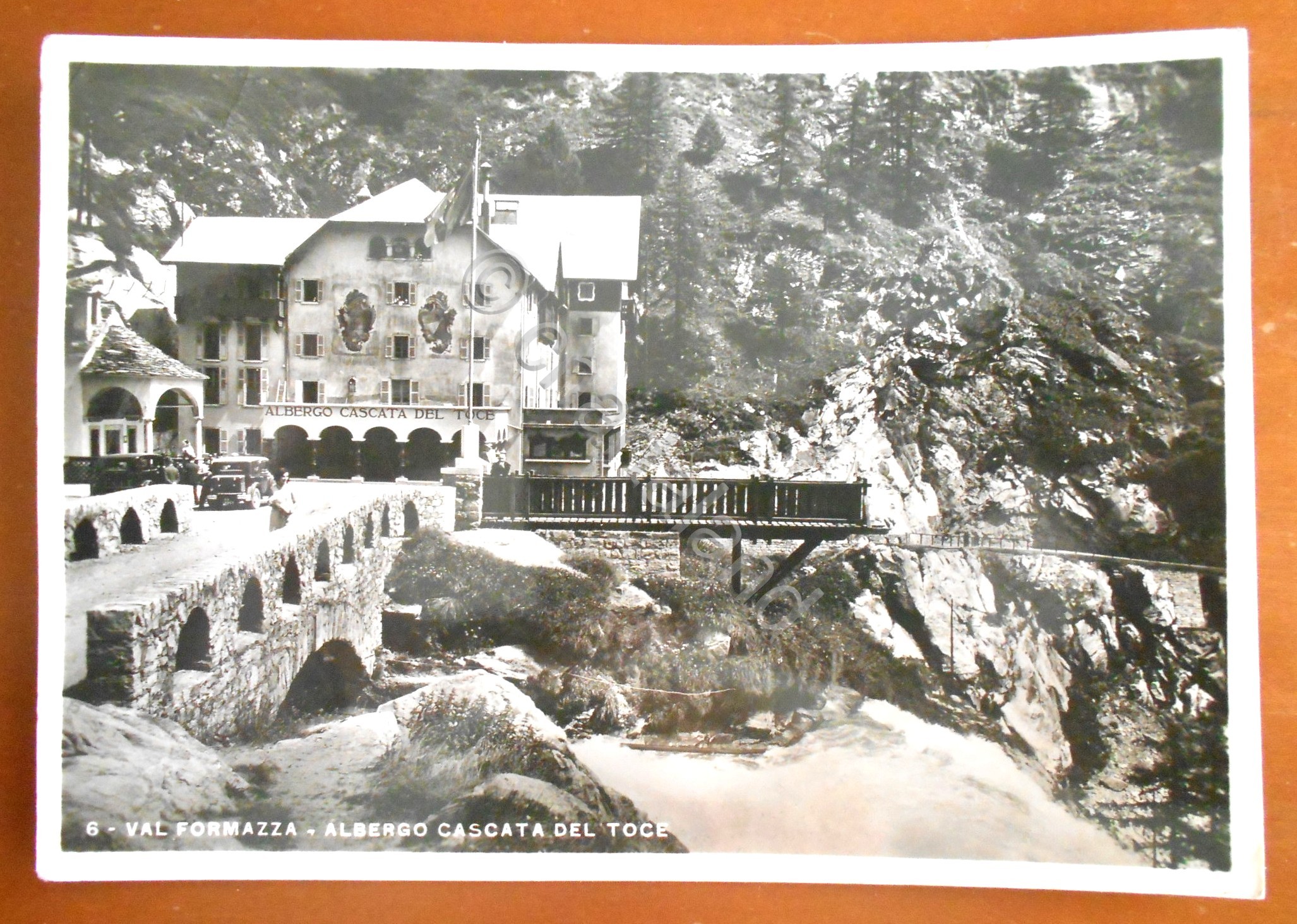 Cartolina Val Formazza - Albergo Cascata del Toce - 1935