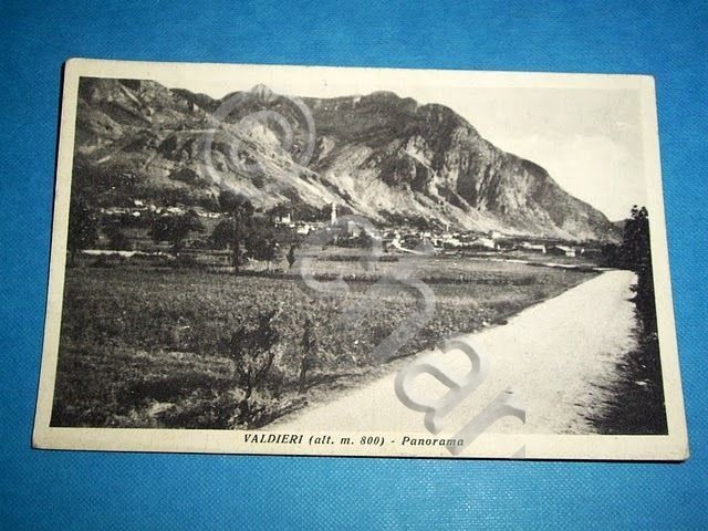 Cartolina Valdieri ( Cuneo ) - Panorama 1952.
