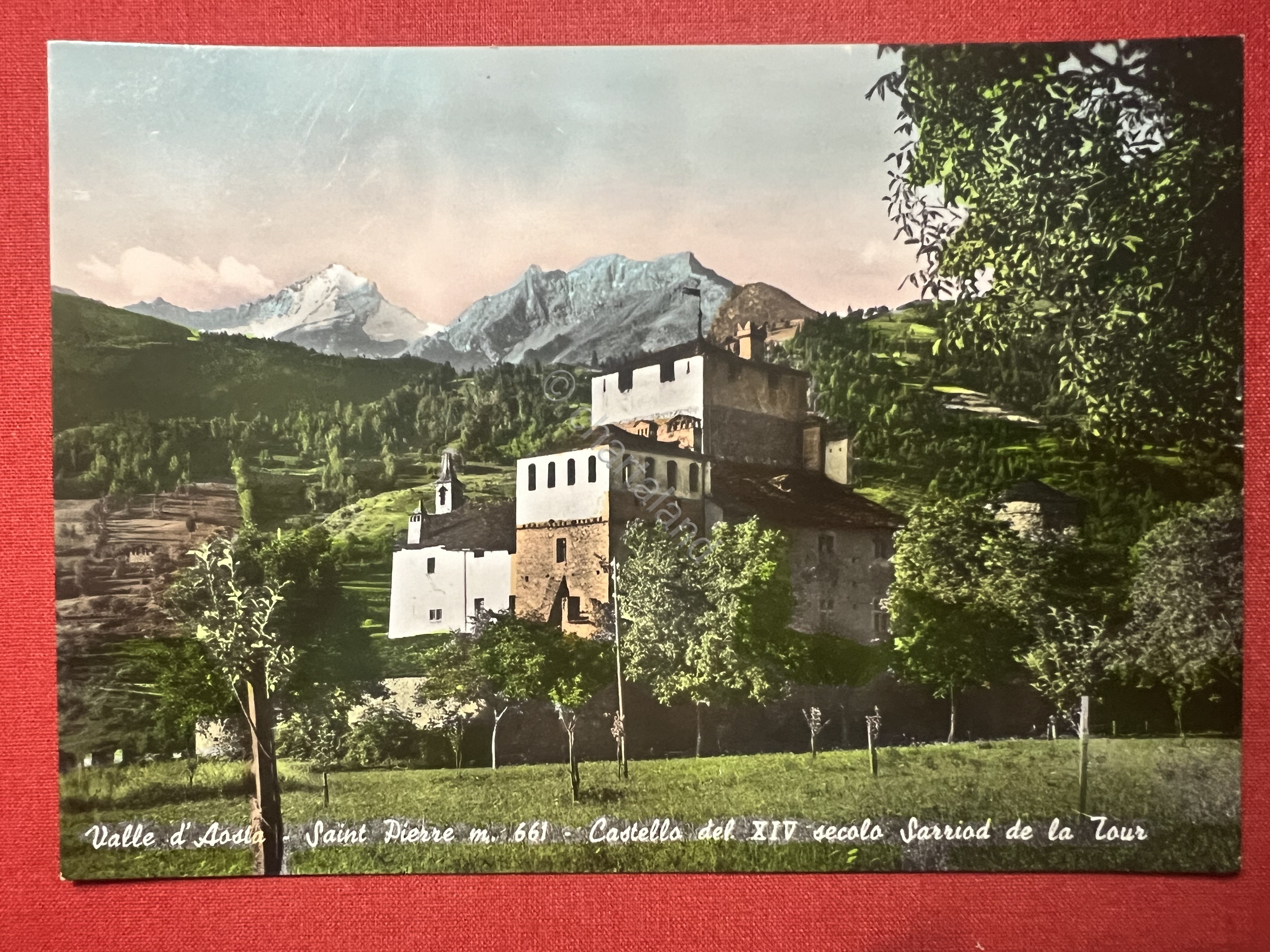 Cartolina Valle d'Aosta - Saint Pierre - Castello del XIV …