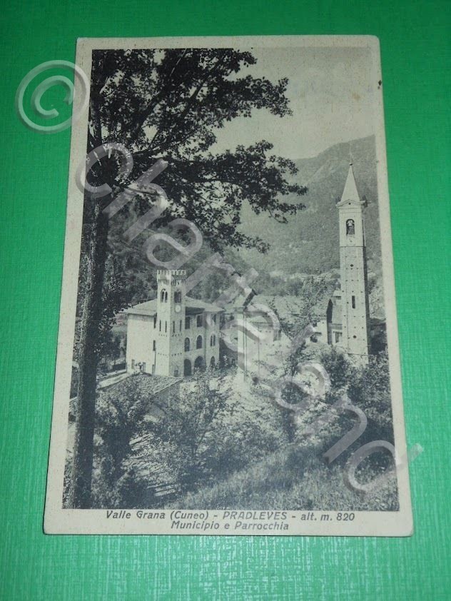 Cartolina Valle Grana ( Cuneo ) - Pradleves - Municipio …