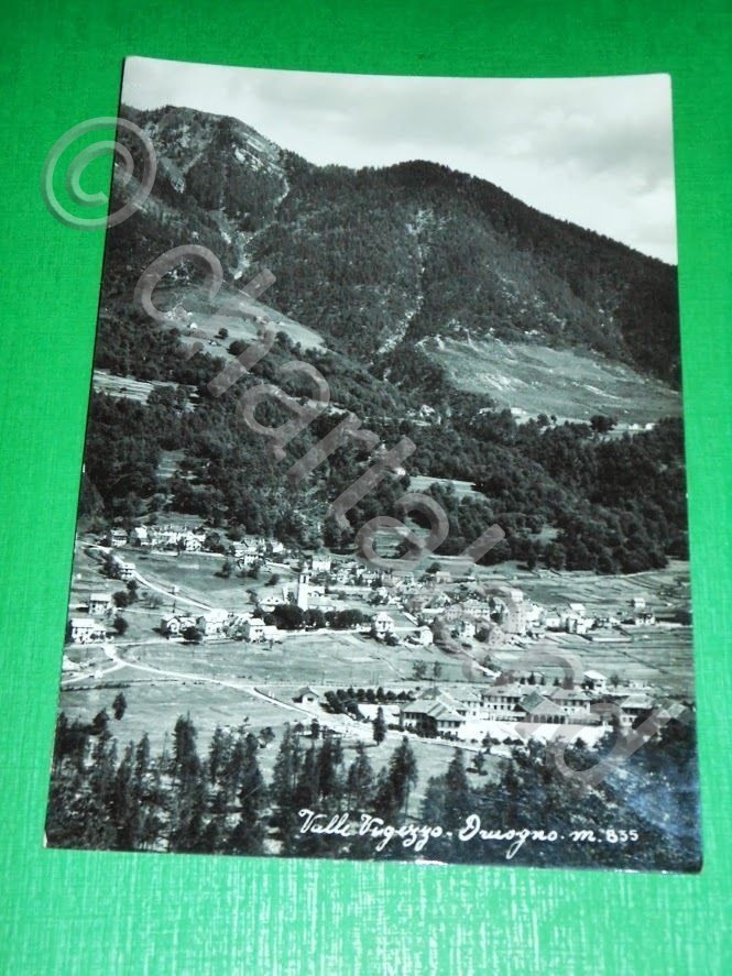 Cartolina Valle Vigezzo - Druogno - Panorama generale 1952.