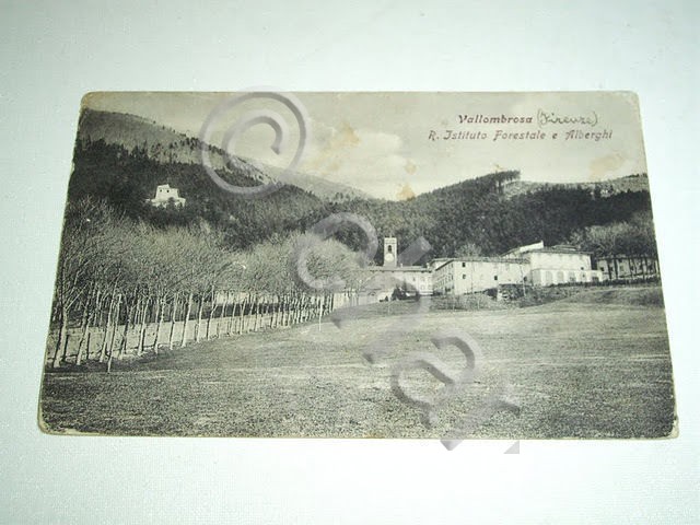 Cartolina Vallombrosa - R. Istituto Forestale e Alberghi 1909.