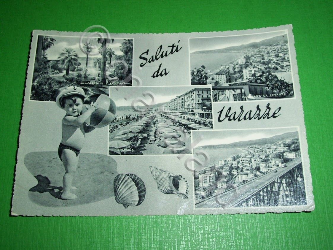 Cartolina Varazze - Vedute diverse 1950 ca.