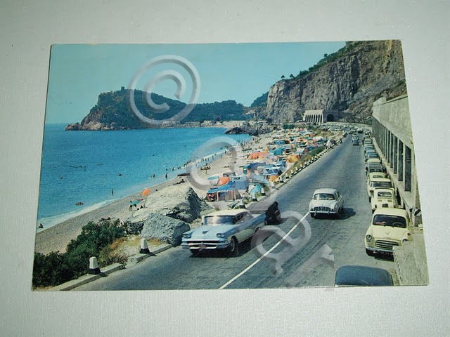 Cartolina Varigotti - Via Aurelia e golfo Saraceni 1967.