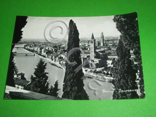 Cartolina Verona - Panorama generale 1950 ca.