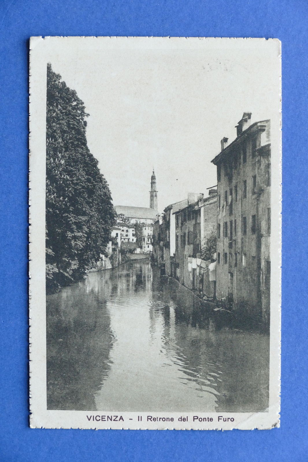 Cartolina Vicenza - Il Retrone del Ponte Furo - 1917.