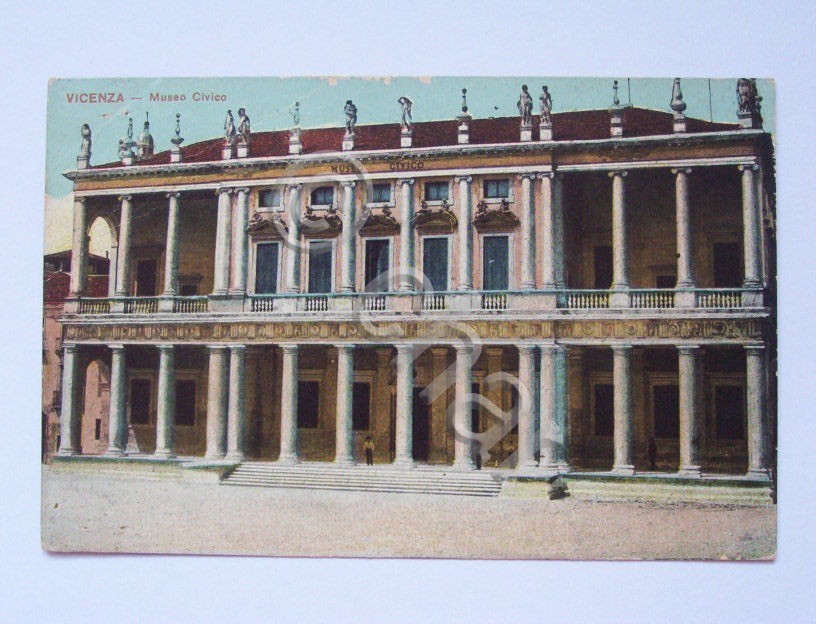 Cartolina Vicenza - Museo Civico 1910.