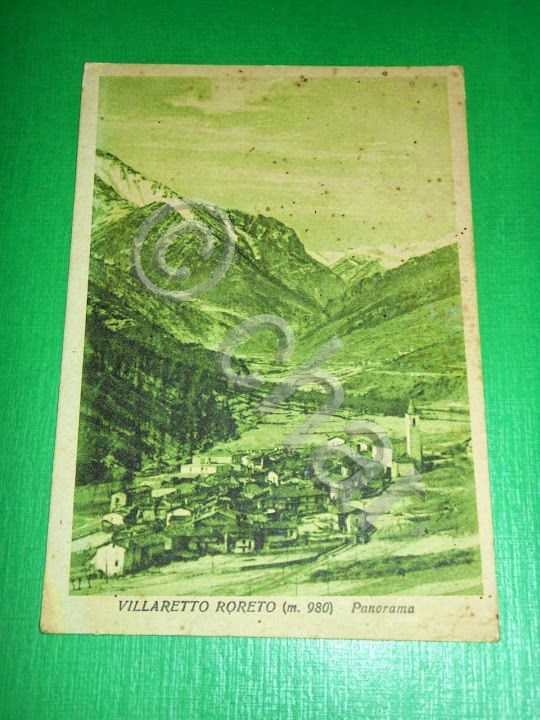 Cartolina Villaretto Roreto - Panorama 1940 ca.