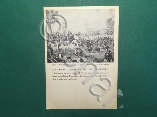 Cartolina Vittorio Emanuele II alla Battaglia di S. Martino - …