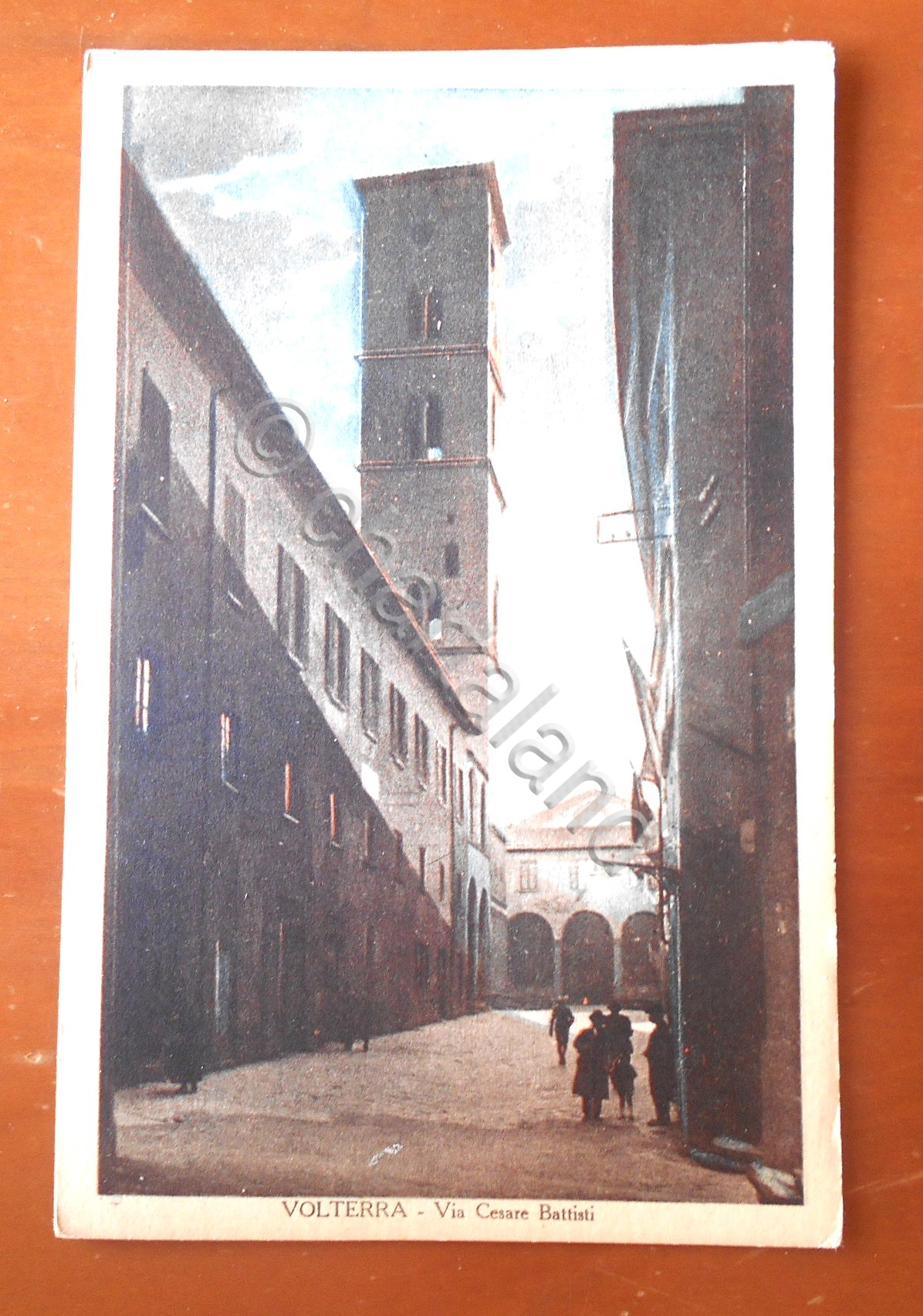 Cartolina Volterra - Via Cesare Battisti - 1920 ca.