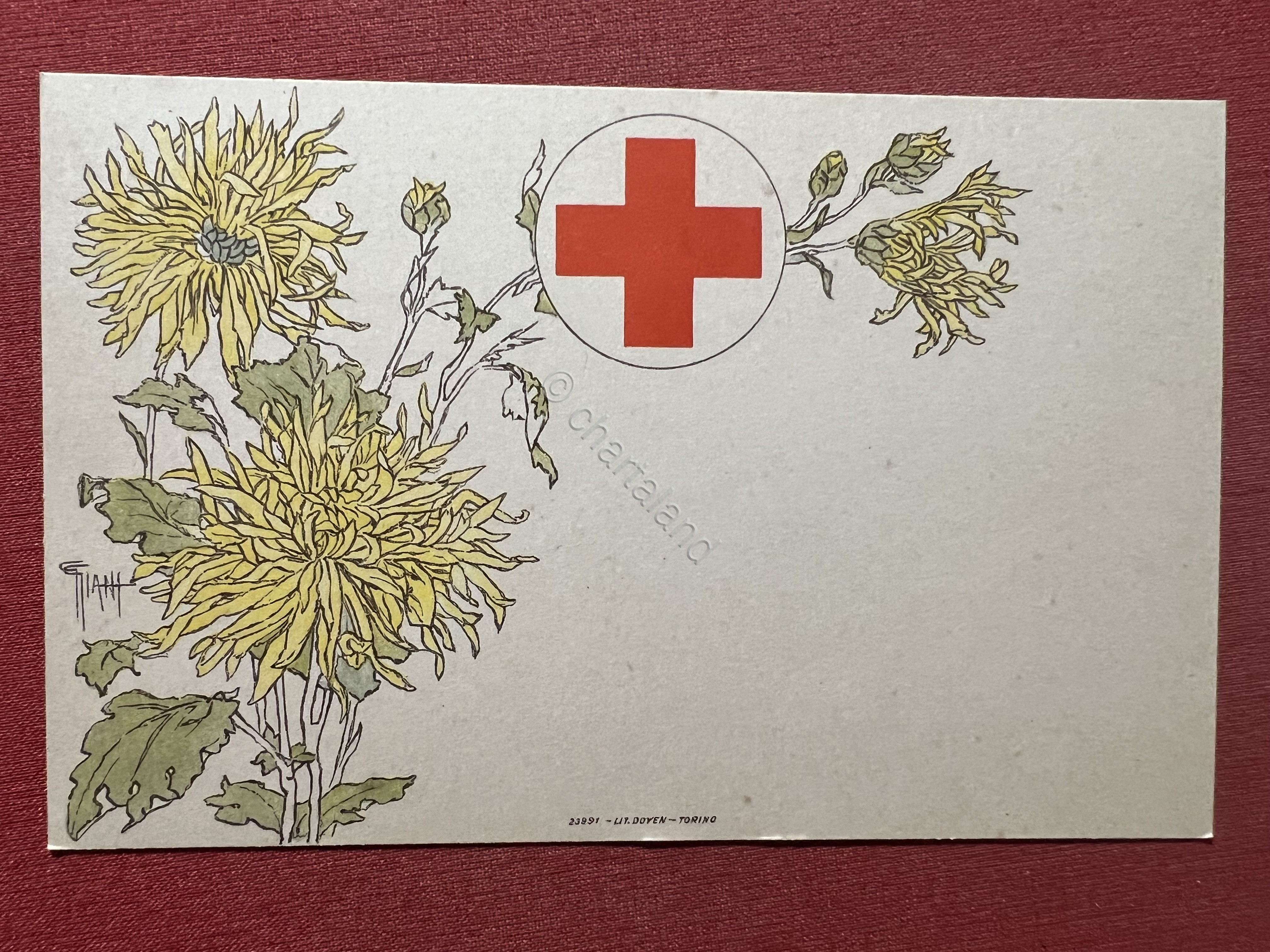 Cartolina WWI - Croce Rossa Italiana - Commissione di Propaganda, …