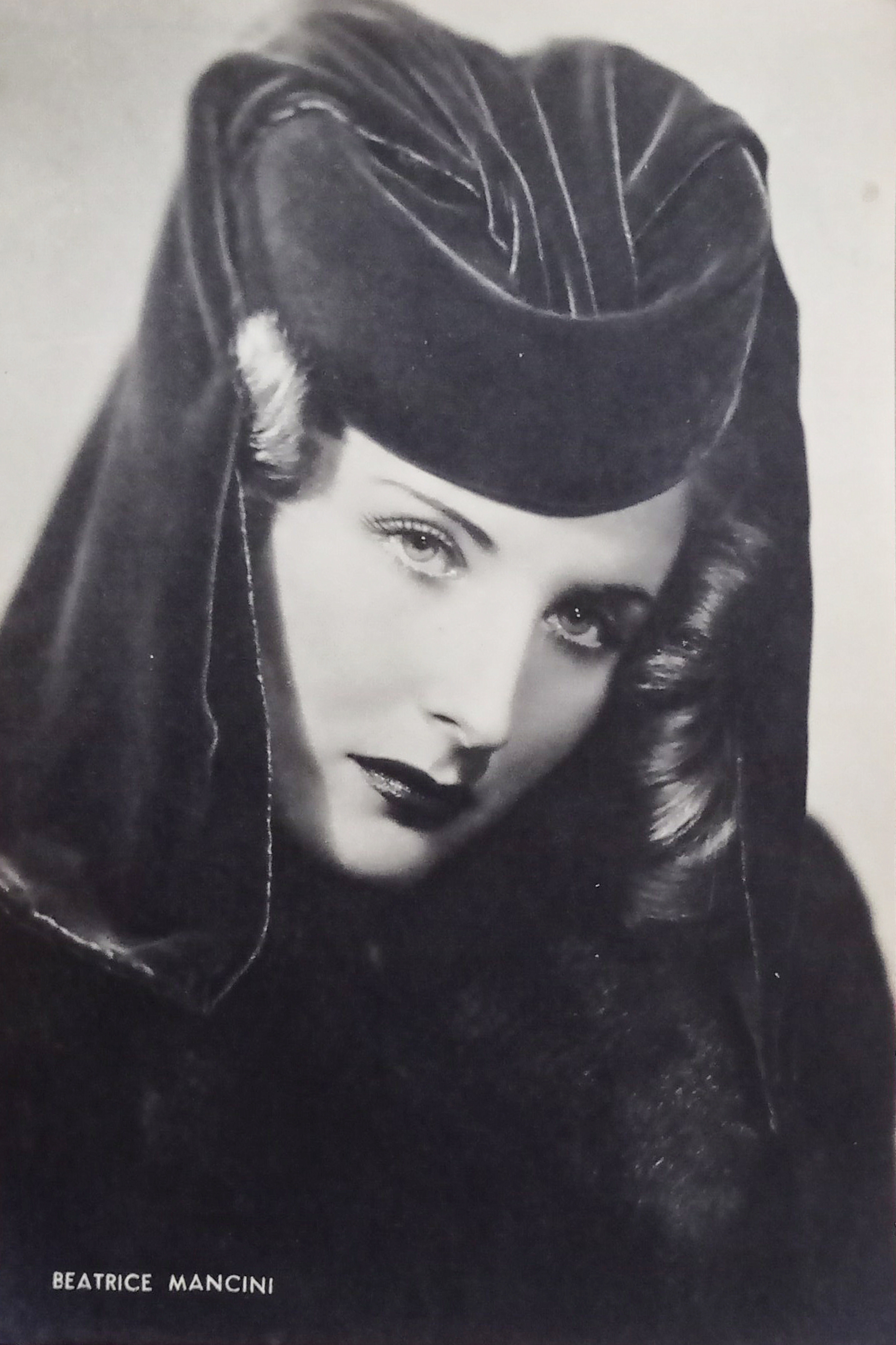 Cartoncino Fotografico Aser - Attrice Beatrice Mancini - Anni '40