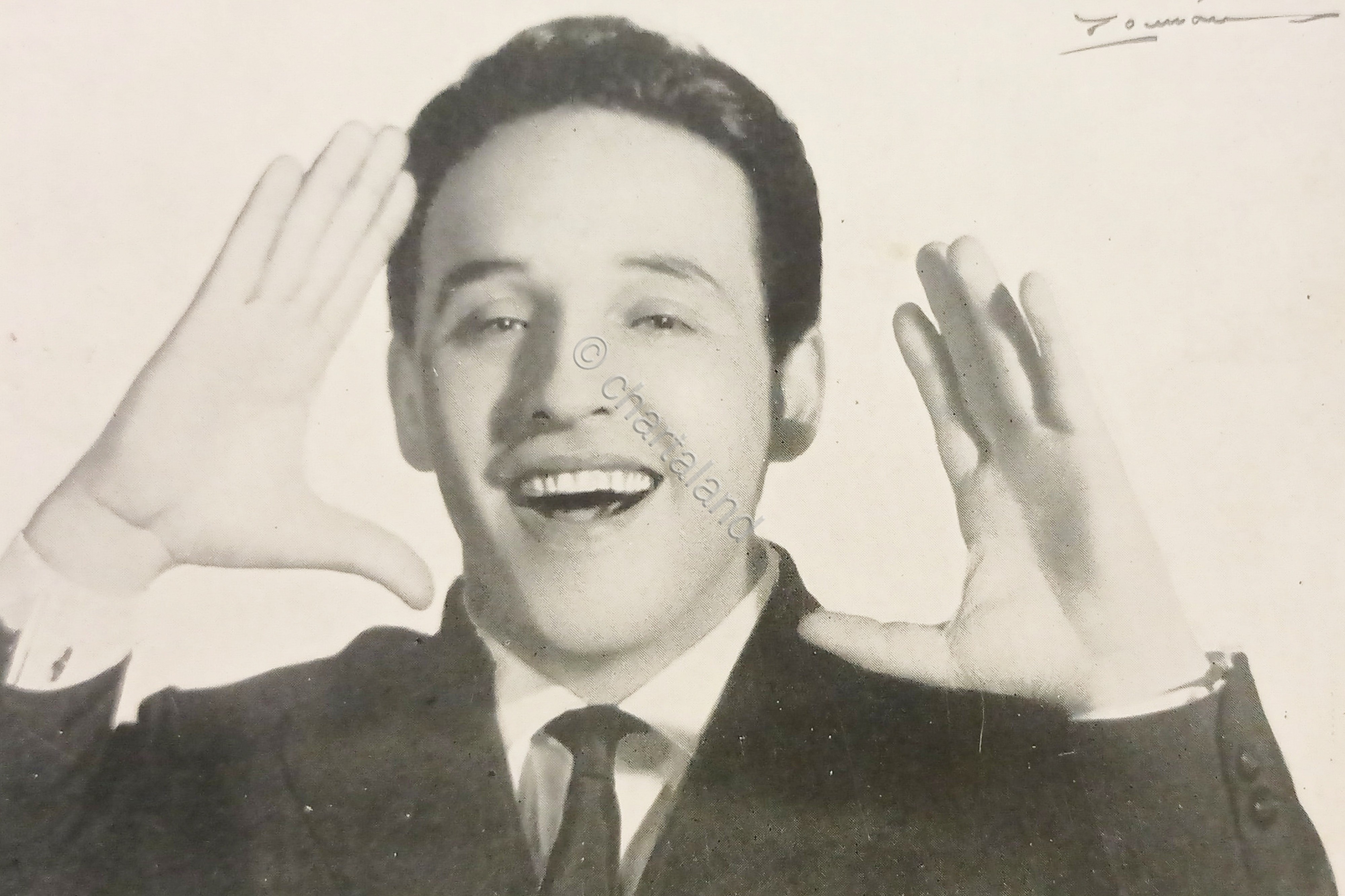 Cartoncino Fotografico Originale - Rocco Torrebruno - Cantante 1950 ca.