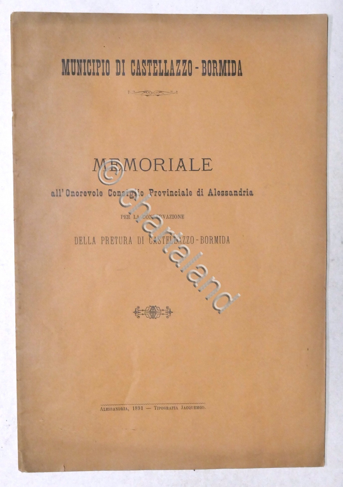 Castellazzo Bormida - Memoriale per la conservazione della Pretura - …