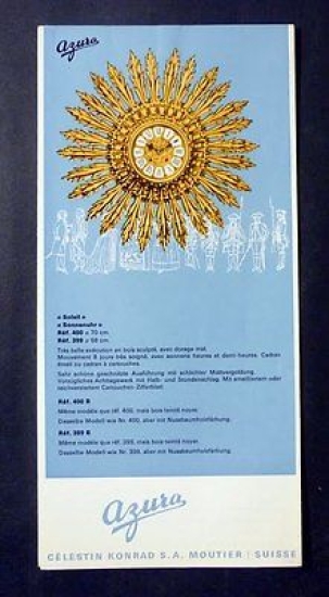 Catalogo Brochure Pieghevole Orologi Azura Celestine Konrad - 1950 / …