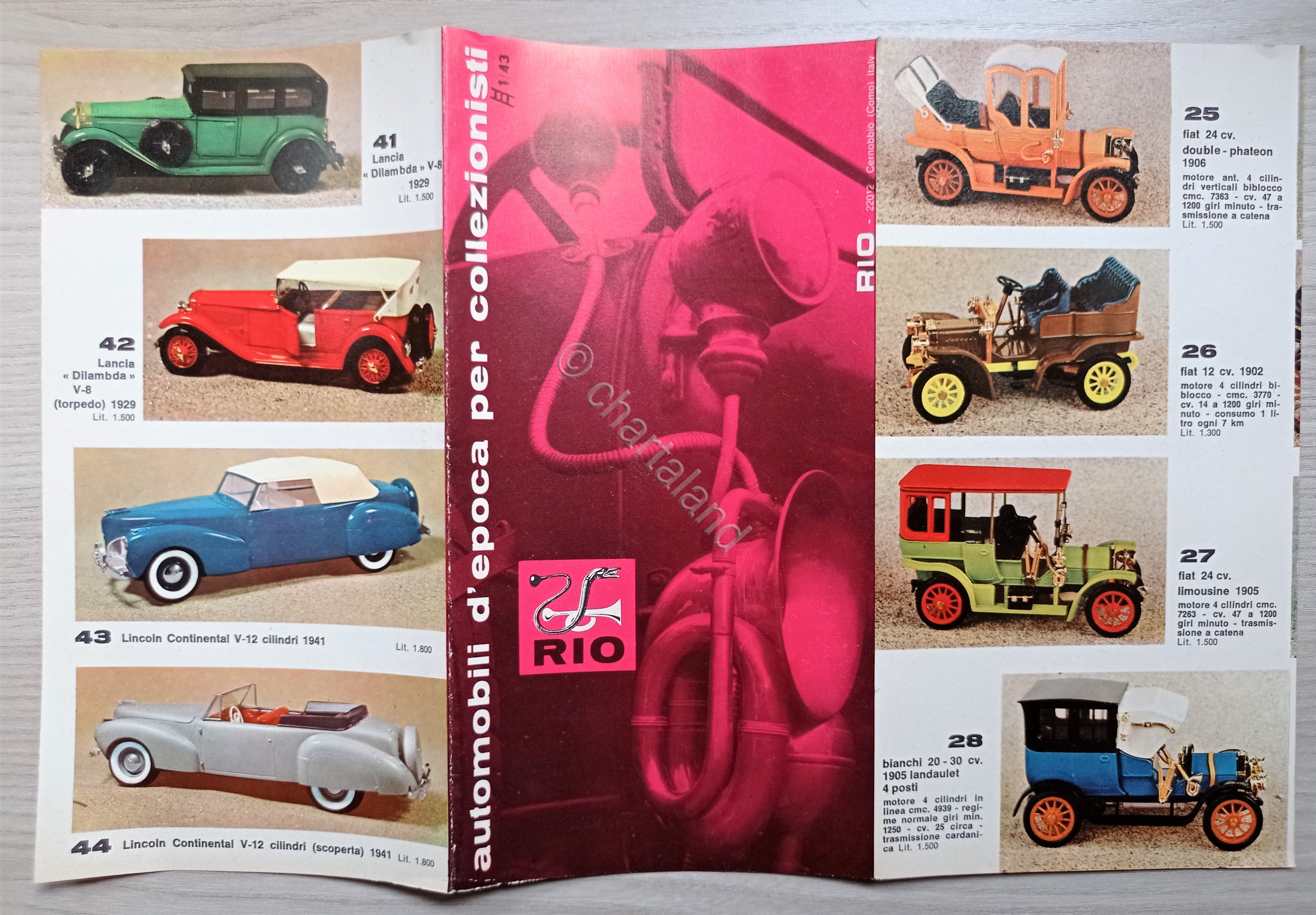 Catalogo Brochure RIO - Automobile d'Epoca per Collezionisti 1/ 43 …