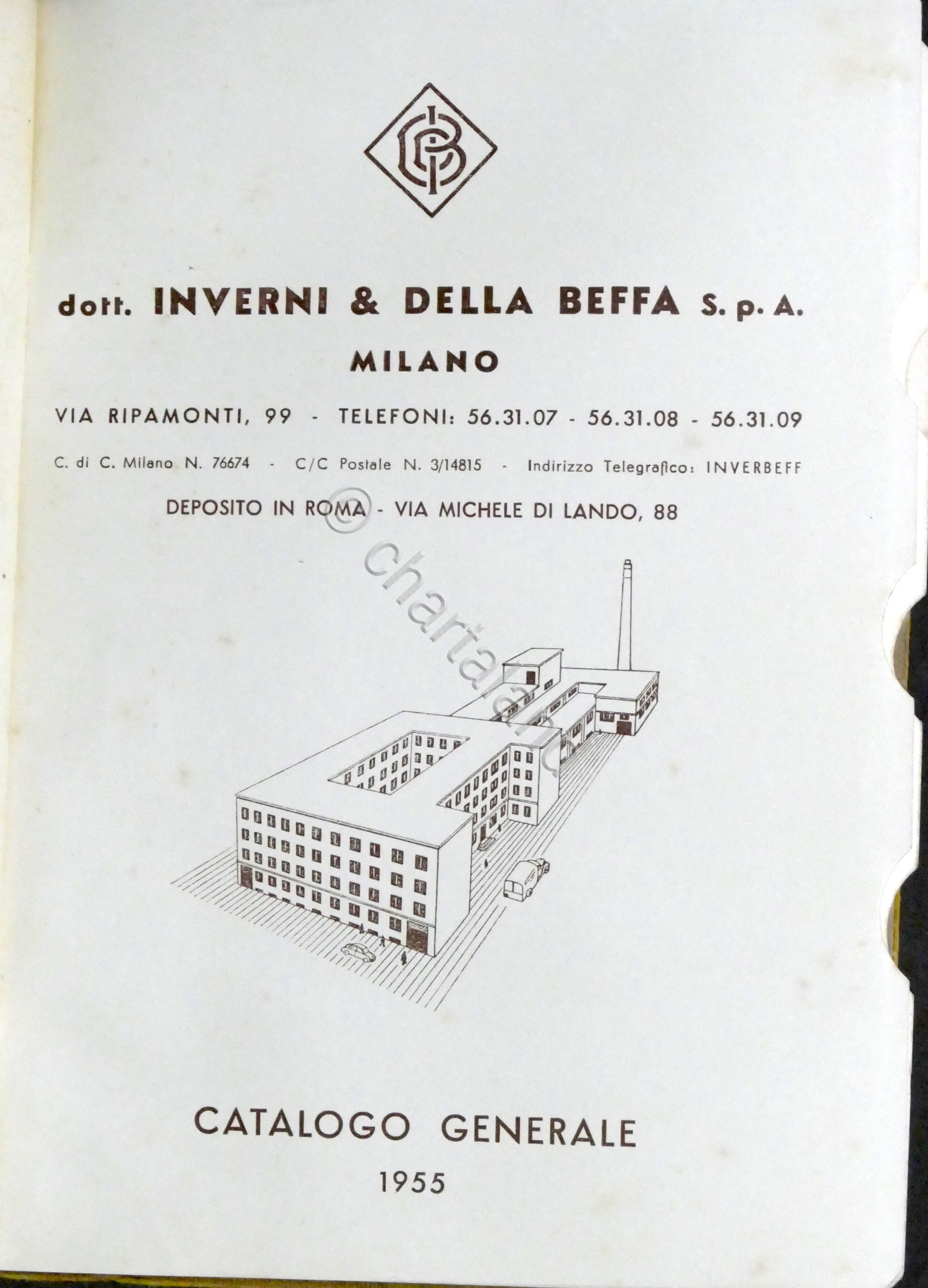 Catalogo Generale ditta Inverni e della Beffa - Prodotti farmaceutici …