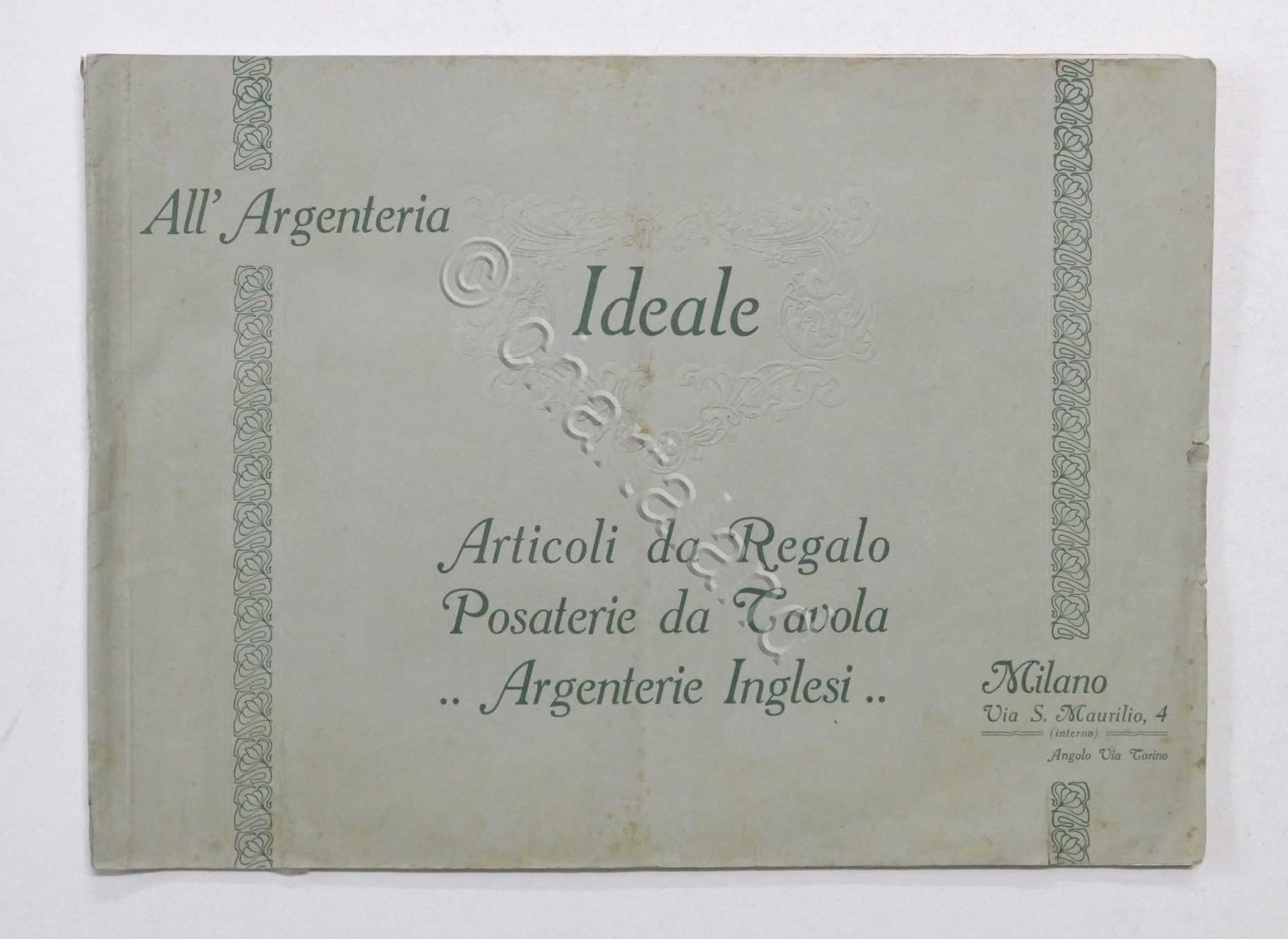 Catalogo illustrato All'Argenteria Ideale - Articoli regalo, posaterie anni '20