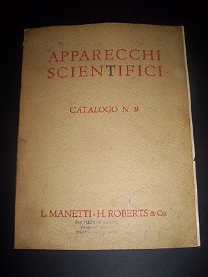 Catalogo illustrato L. Manetti H. Roberts - Apparecchi scientifici - …