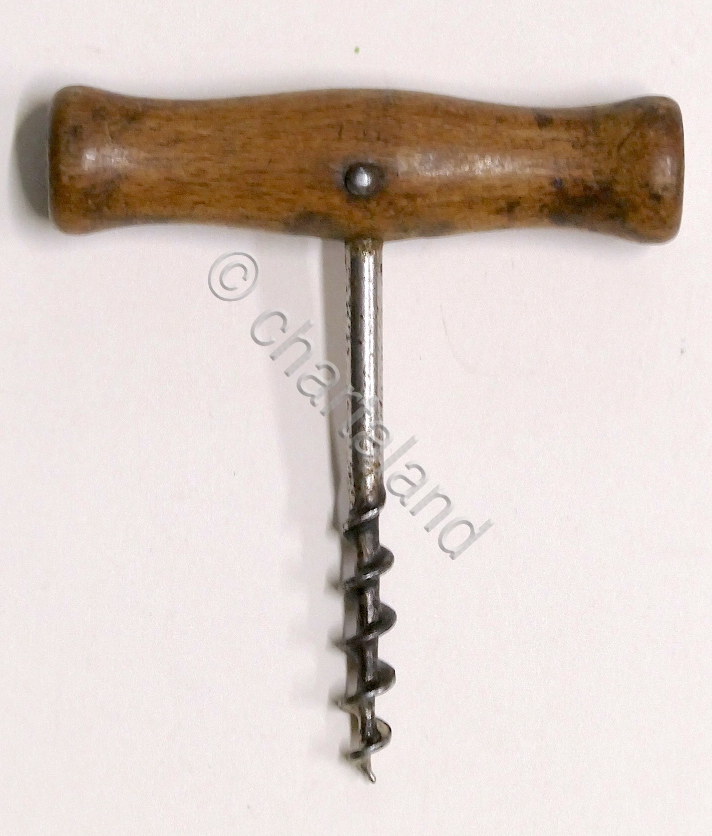 Cavatappi d'epoca in metallo con impugnatura in legno - 1940 …