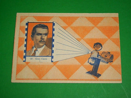 Cinema - Cartella Tombola n. 22 con immagine attore Gino …