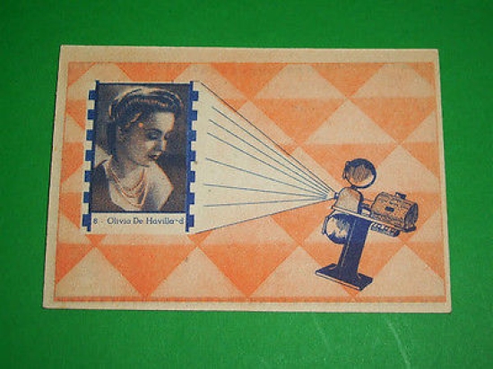 Cinema - Cartella Tombola n. 8 con immagine attrice Olivia …