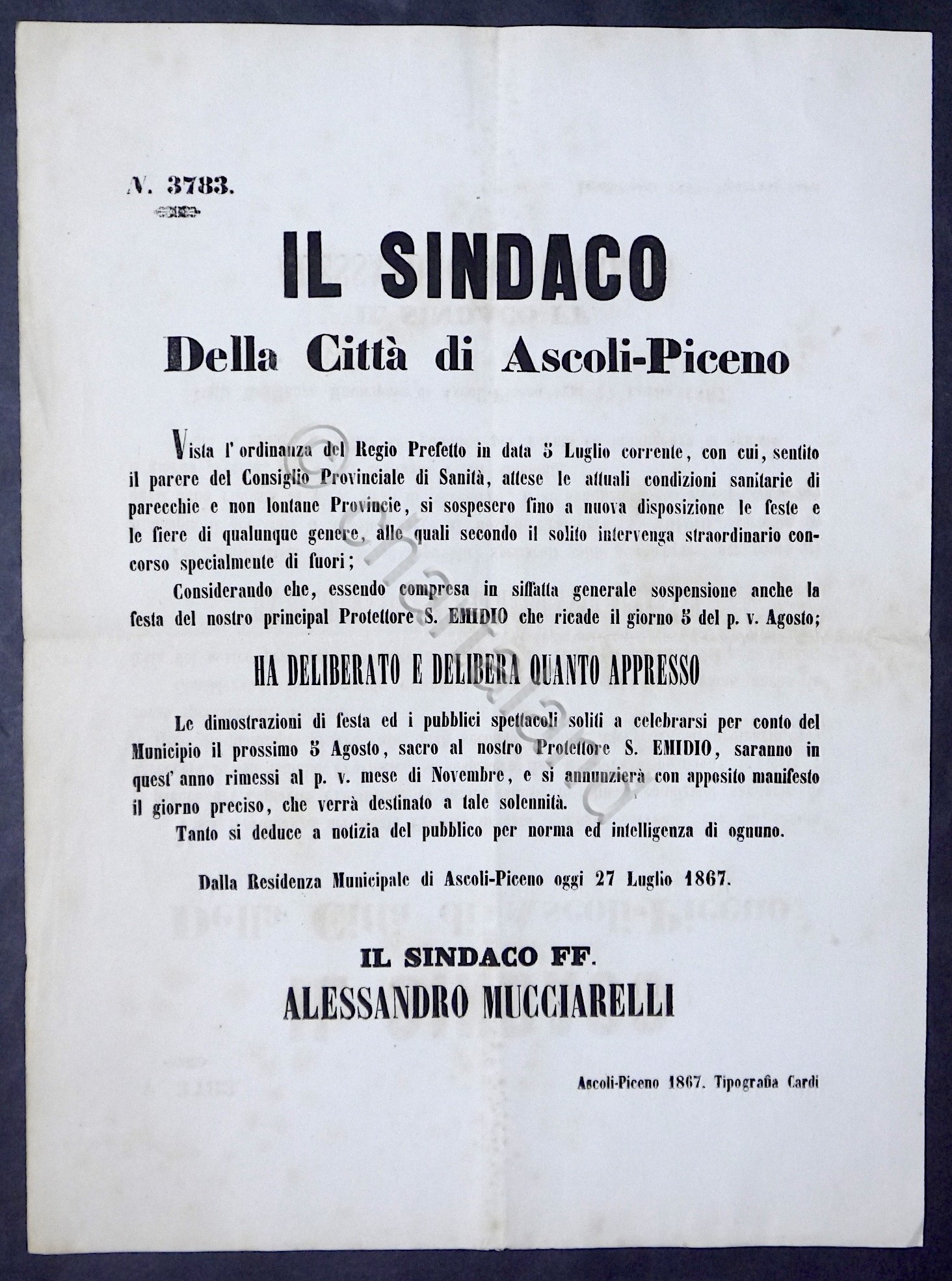 Città di Ascoli Piceno - Avviso festa di S. Emidio …