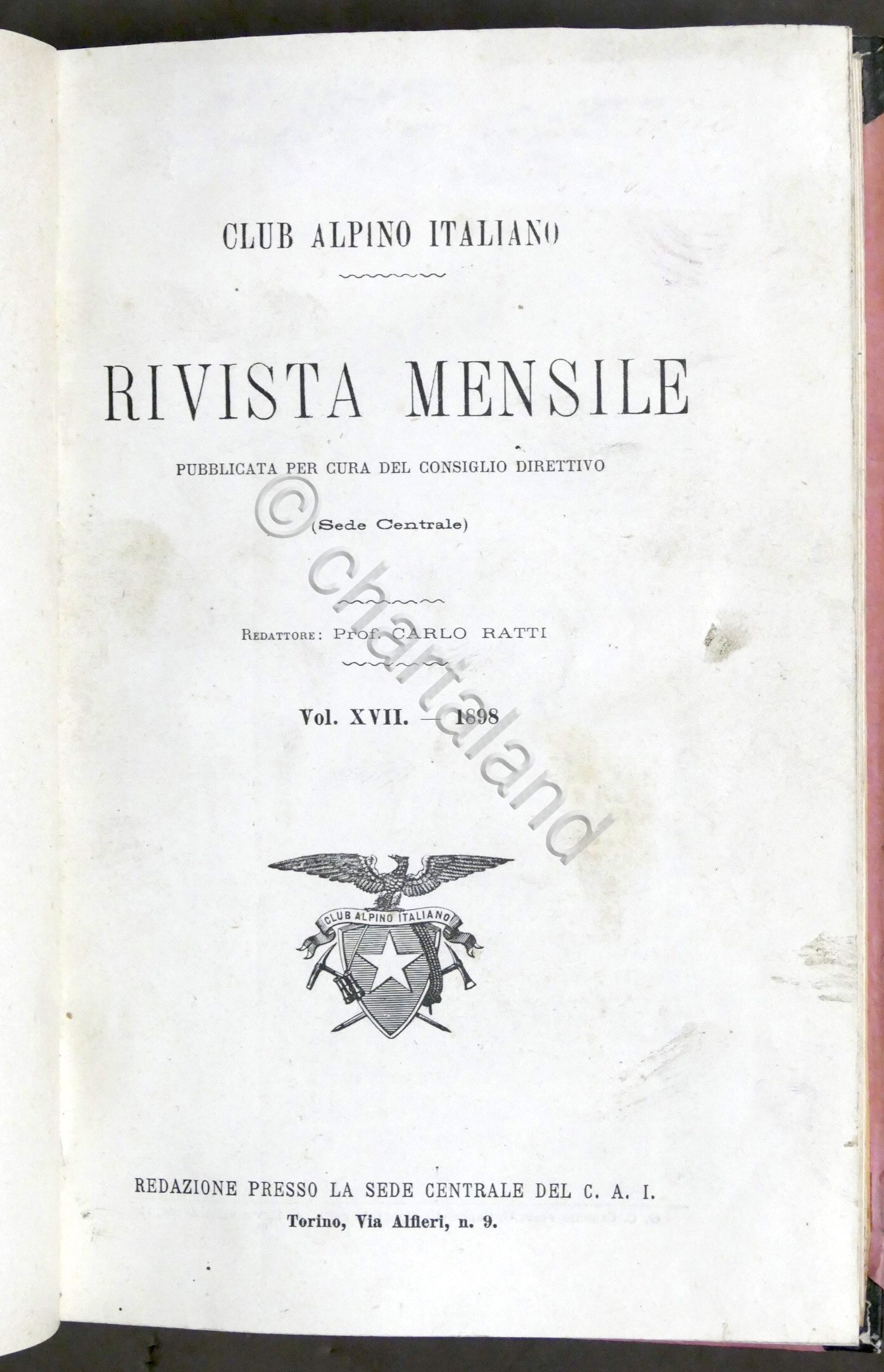 Club Alpino Italiano - C. Ratti - Rivista mensile Vol. …