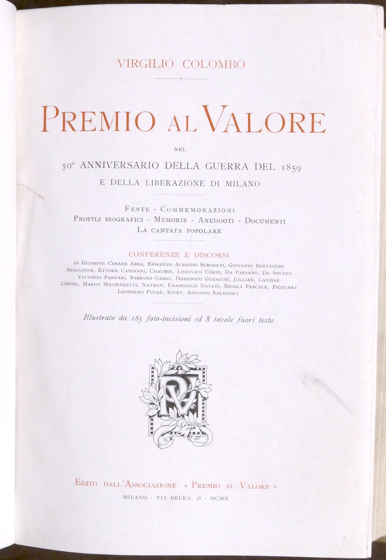 Colombo - Premio al valore nel 50° anniversario della guerra …