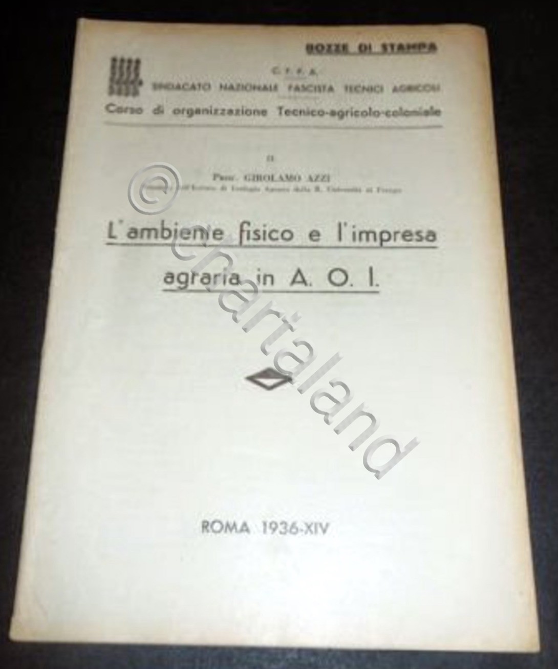 Colonialismo - G. Azzi - Ambiente fisico e impresa agraria …