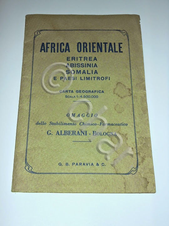 Colonialismo Carta Geografica Africa Orientale Eritrea Abissinia - Alberani