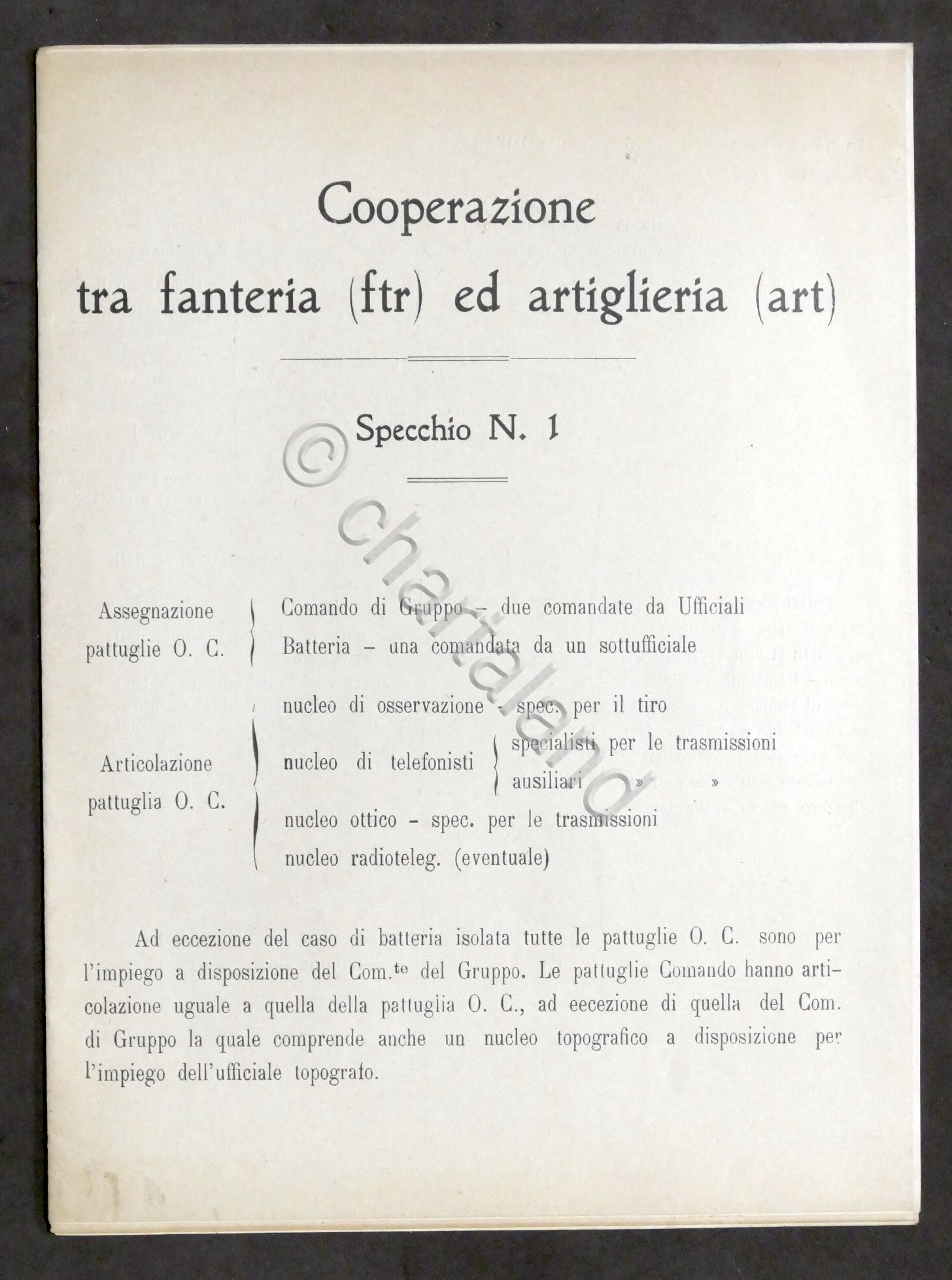 Cooperazione tra Fanteria e Artiglieria - anni '50