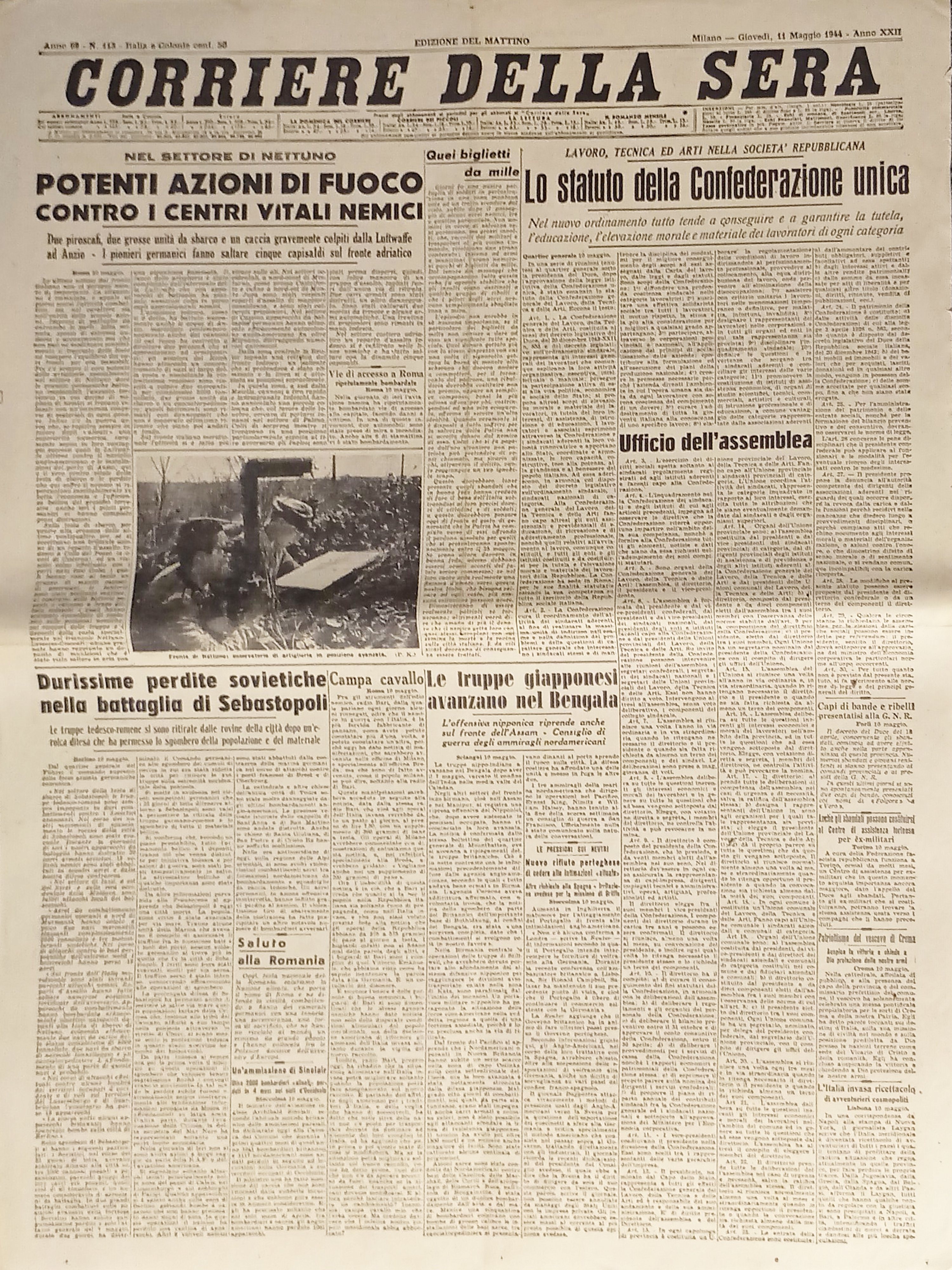 Corriere della Sera N. 113 - 1944 Potenti azioni di …