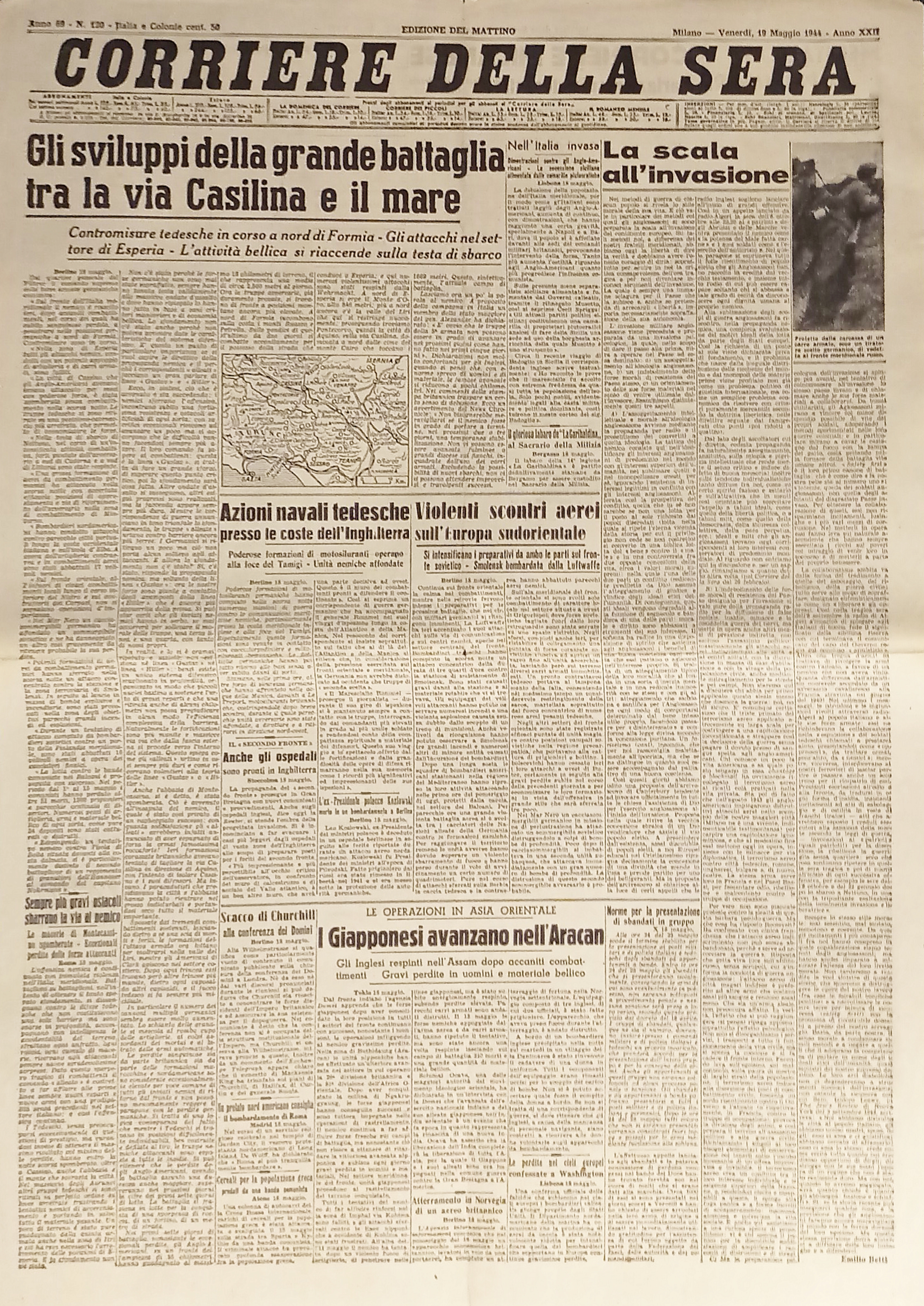 Corriere della Sera N. 120 - 1944 Grande battaglia tra …