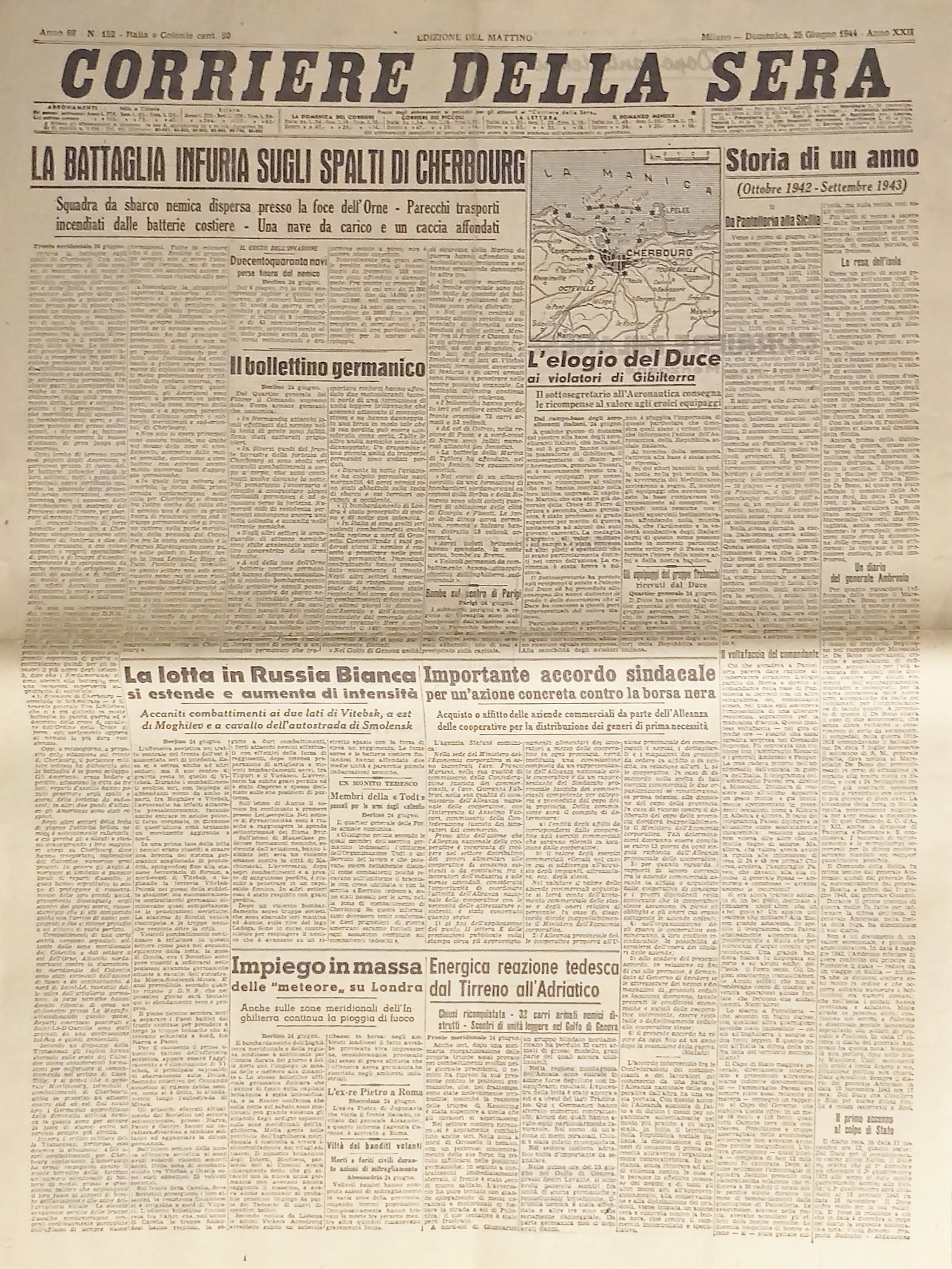 Corriere della Sera N. 152 - 1944 Battaglia infuria sugli …