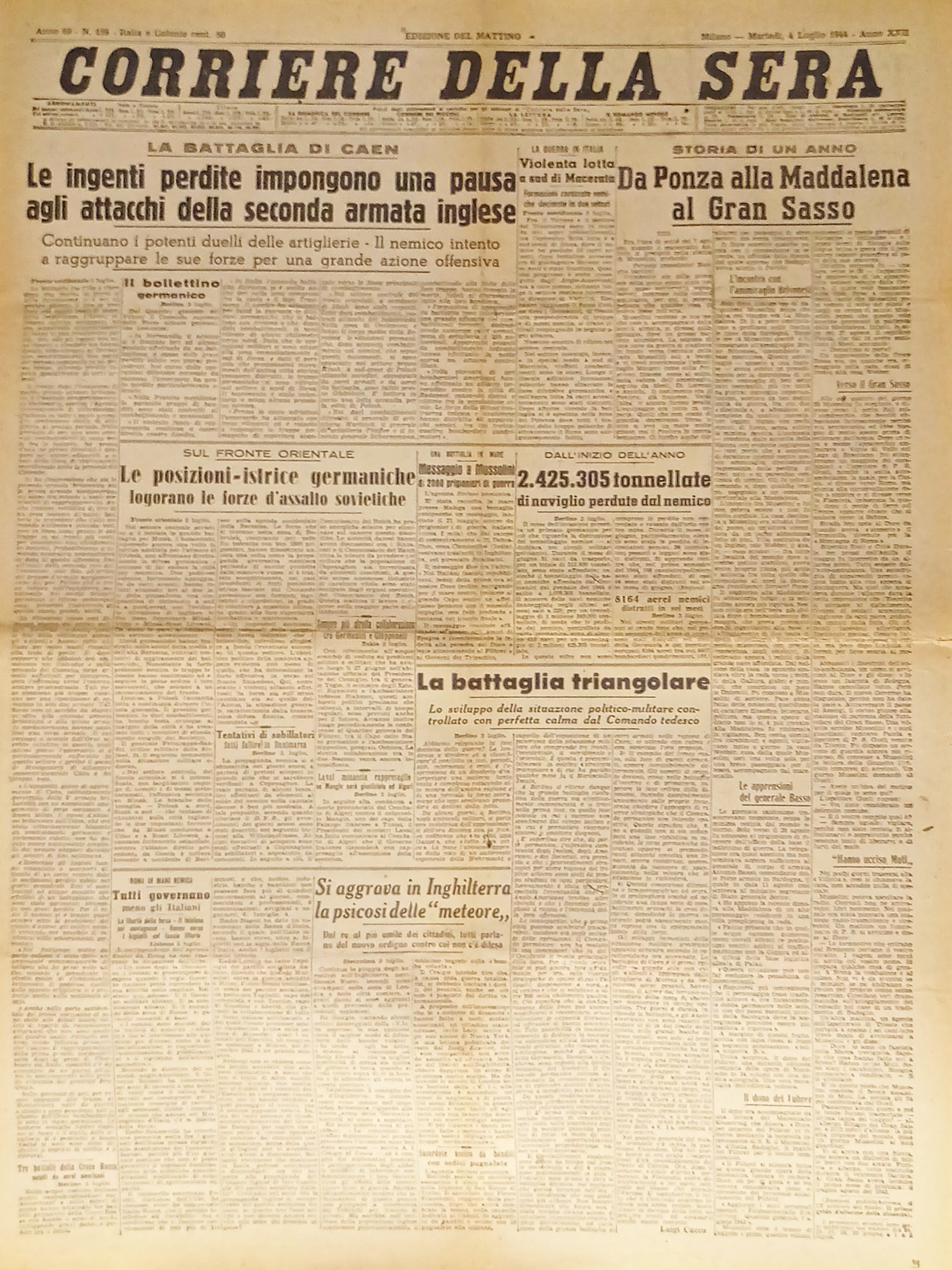 Corriere della Sera N. 159 - 1944 Da Ponza alla …