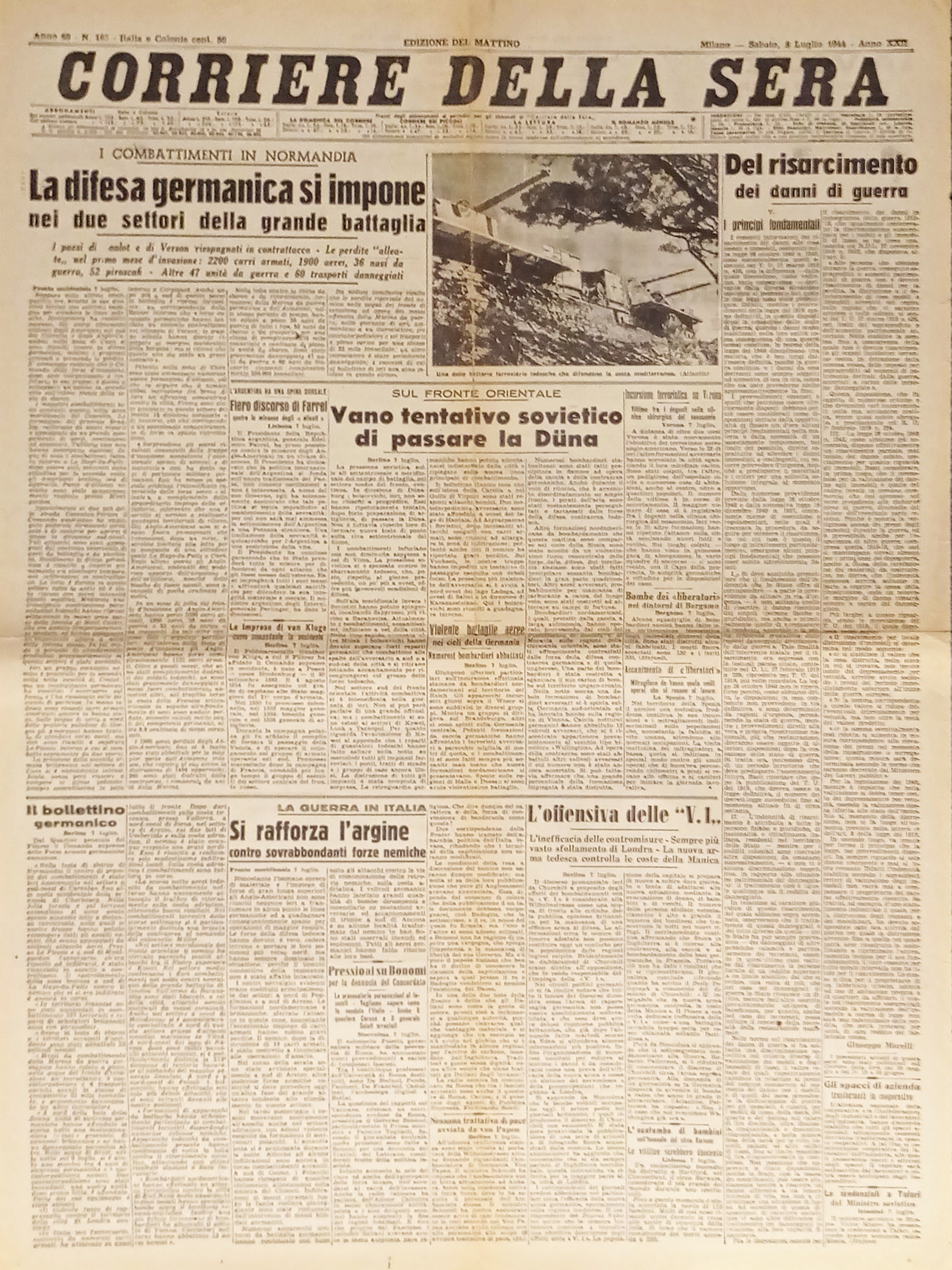 Corriere della Sera N. 163 - 1944 I combattimenti in …
