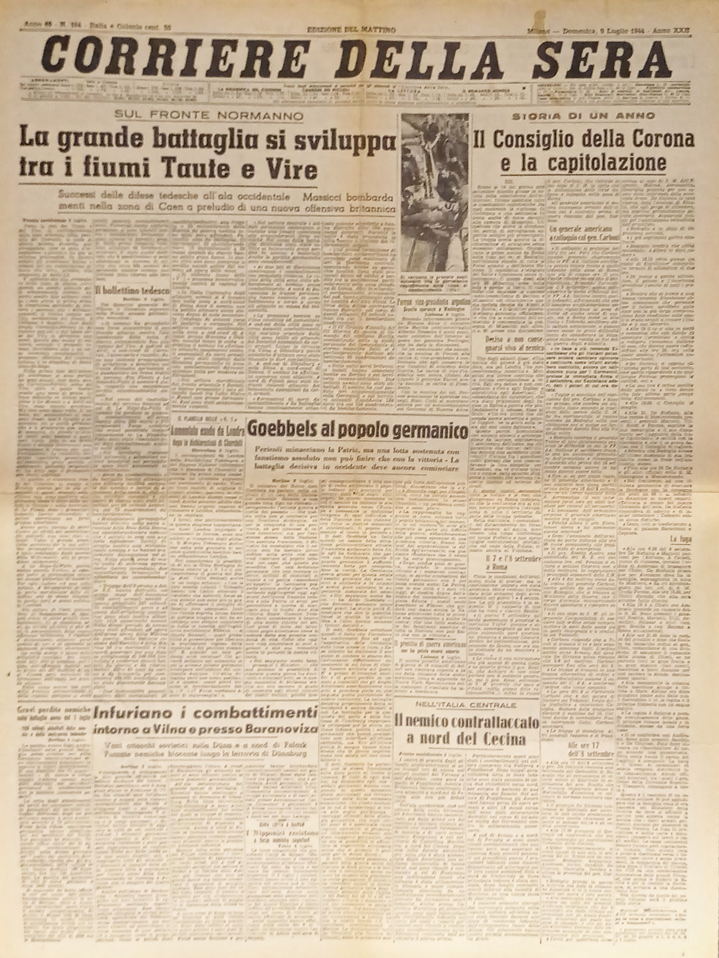 Corriere della Sera N. 164 - 1944 La grande battaglia …