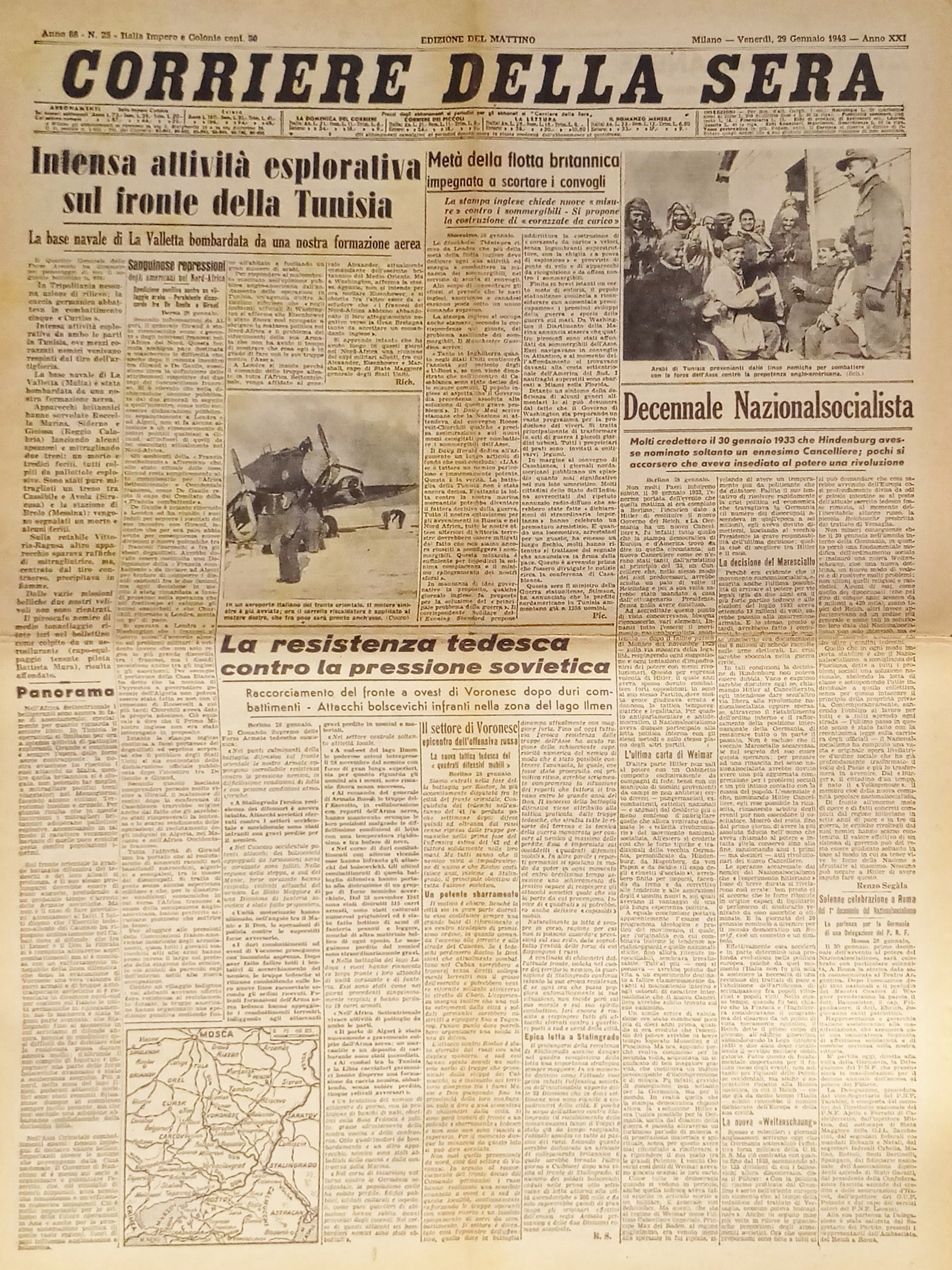 Corriere della Sera N. 25 - 1943 Intensa attività esplorativa …