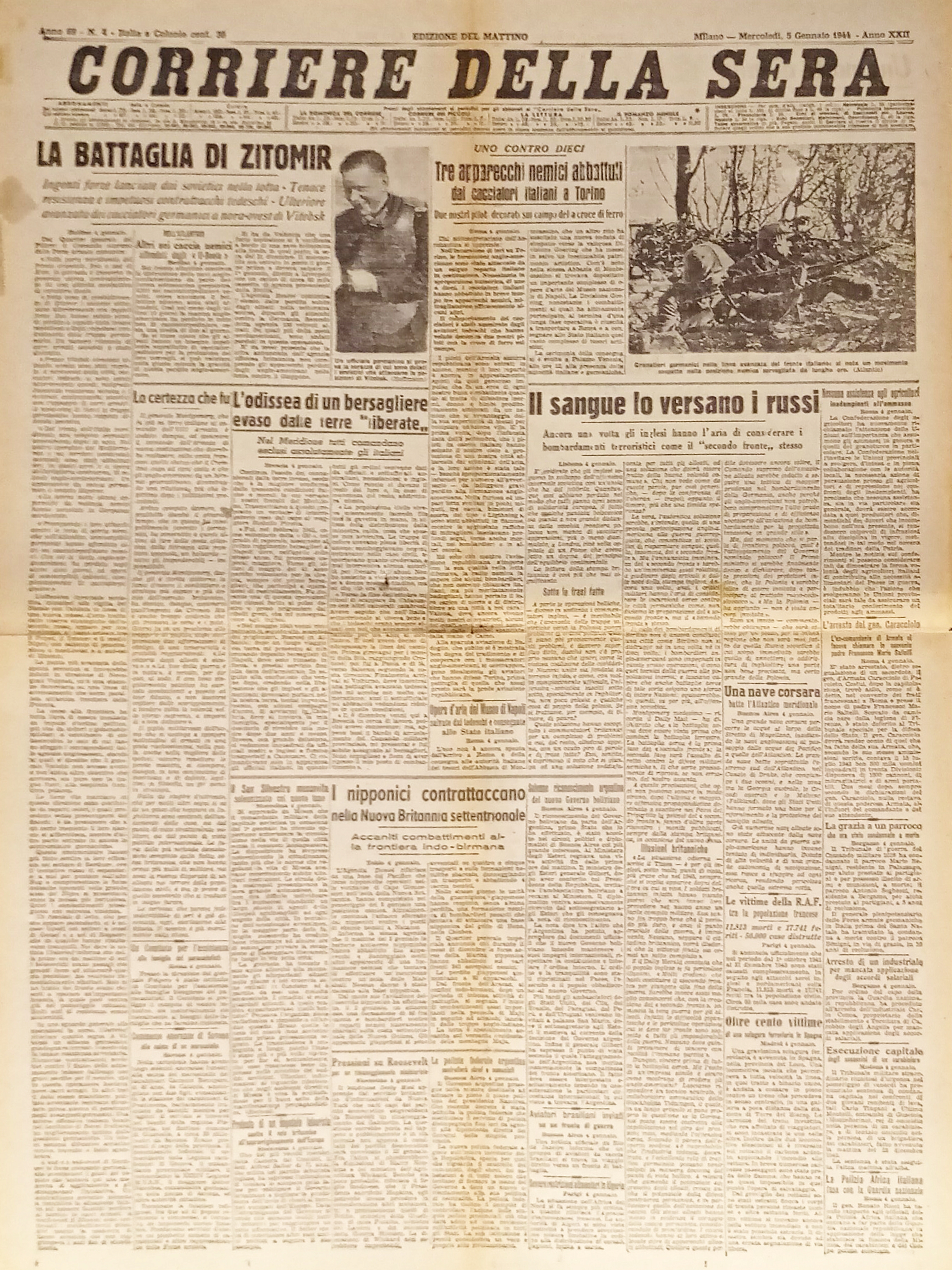 Corriere della Sera N. 4 - 1944 La battaglia di …