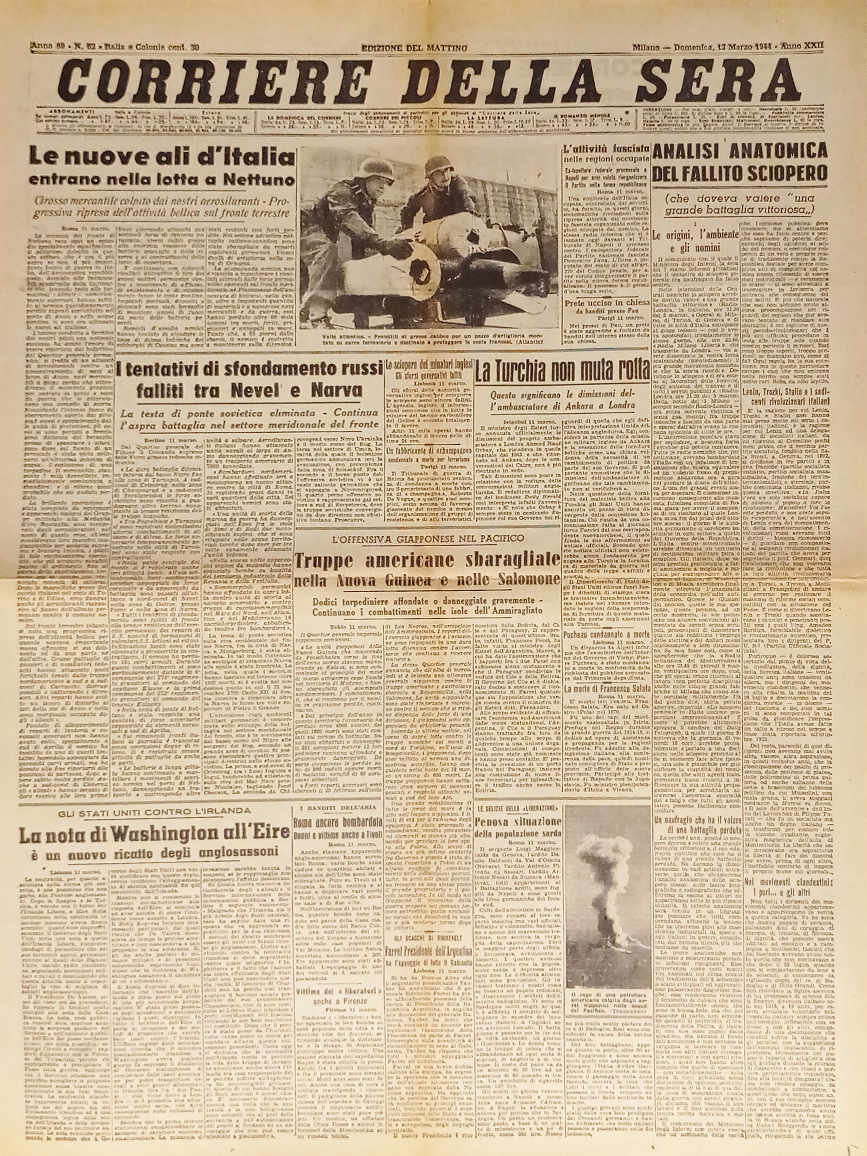 Corriere della Sera N.62 - 1944 Nuove ali d'Italia entrano …