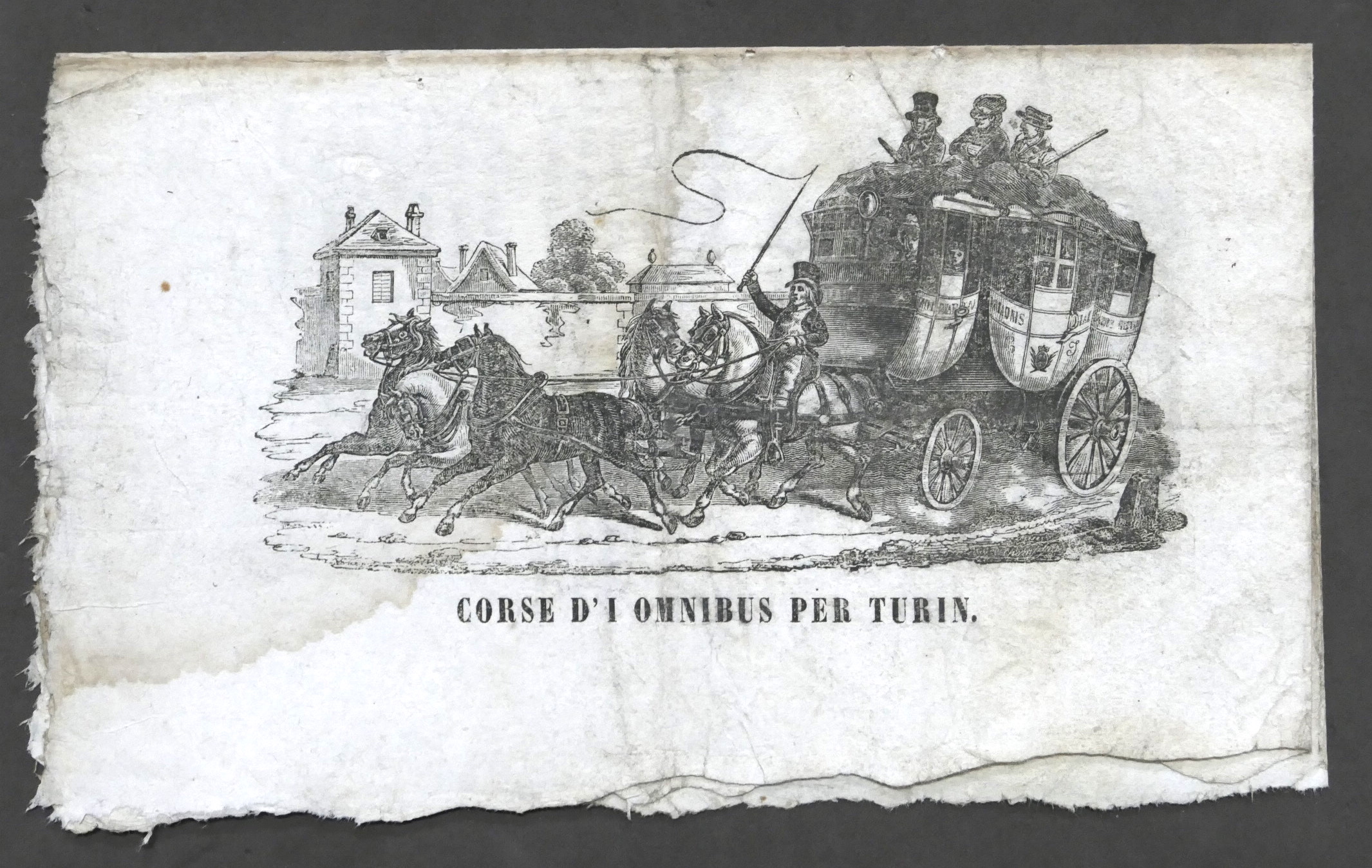 Corse d'i Omnibus per Turin - Poesia dialettale - 1846